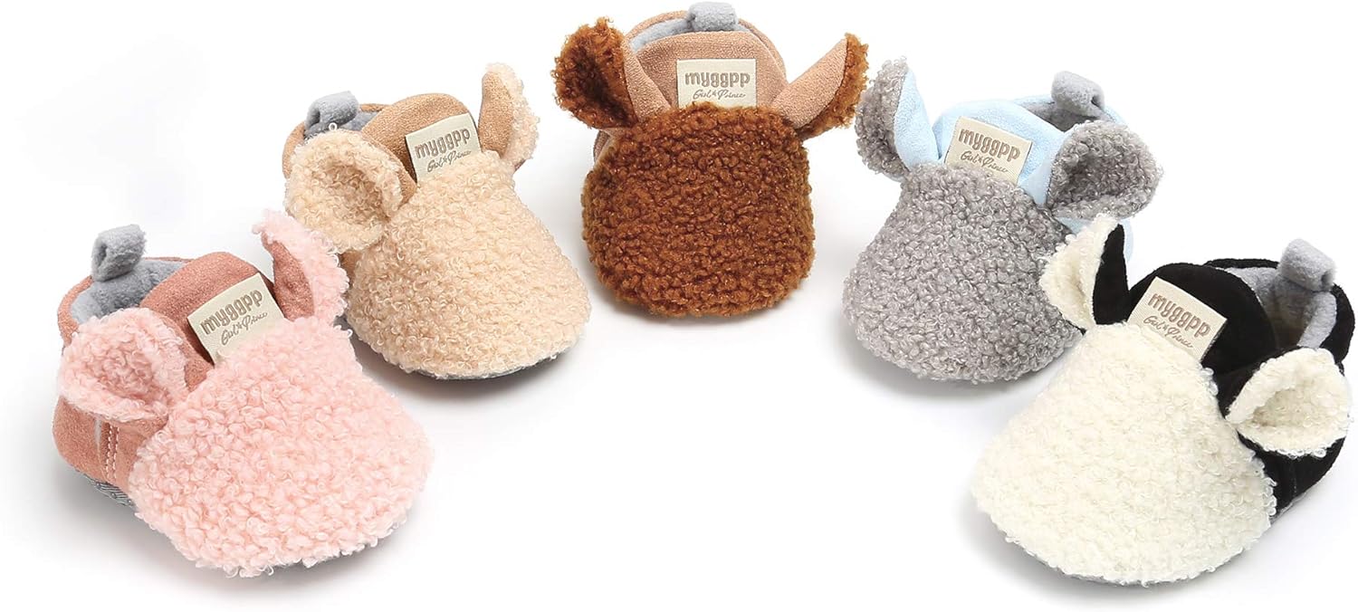 Ohwawadi Cozy Warm Cotton Slippers for Babies
