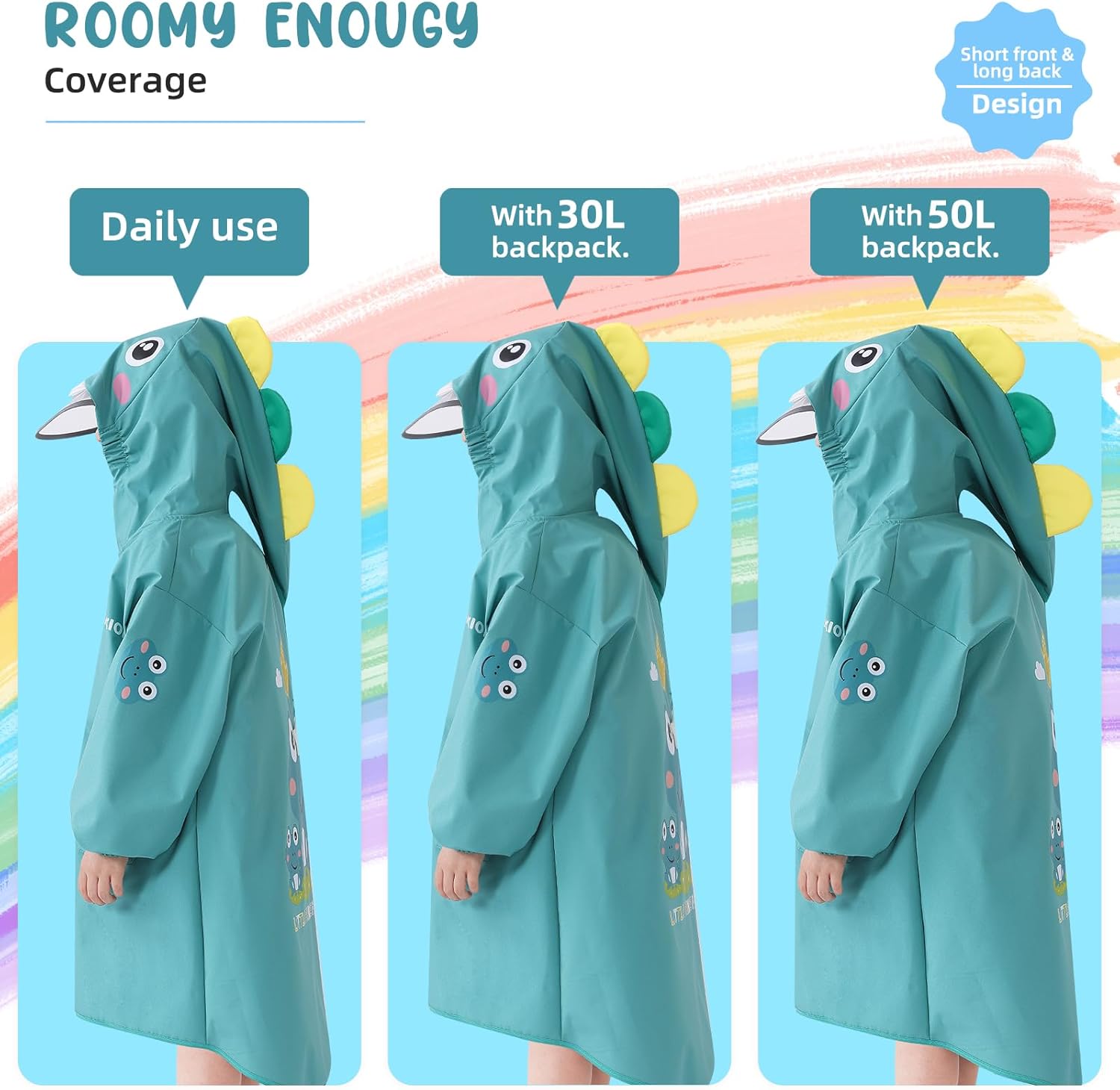 Trenovo Kids Waterproof Rain Coats