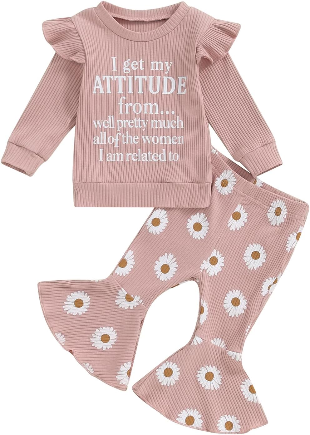 Brvxia Flared Pants Set for Baby Girls Fall Outfits and Gifts
