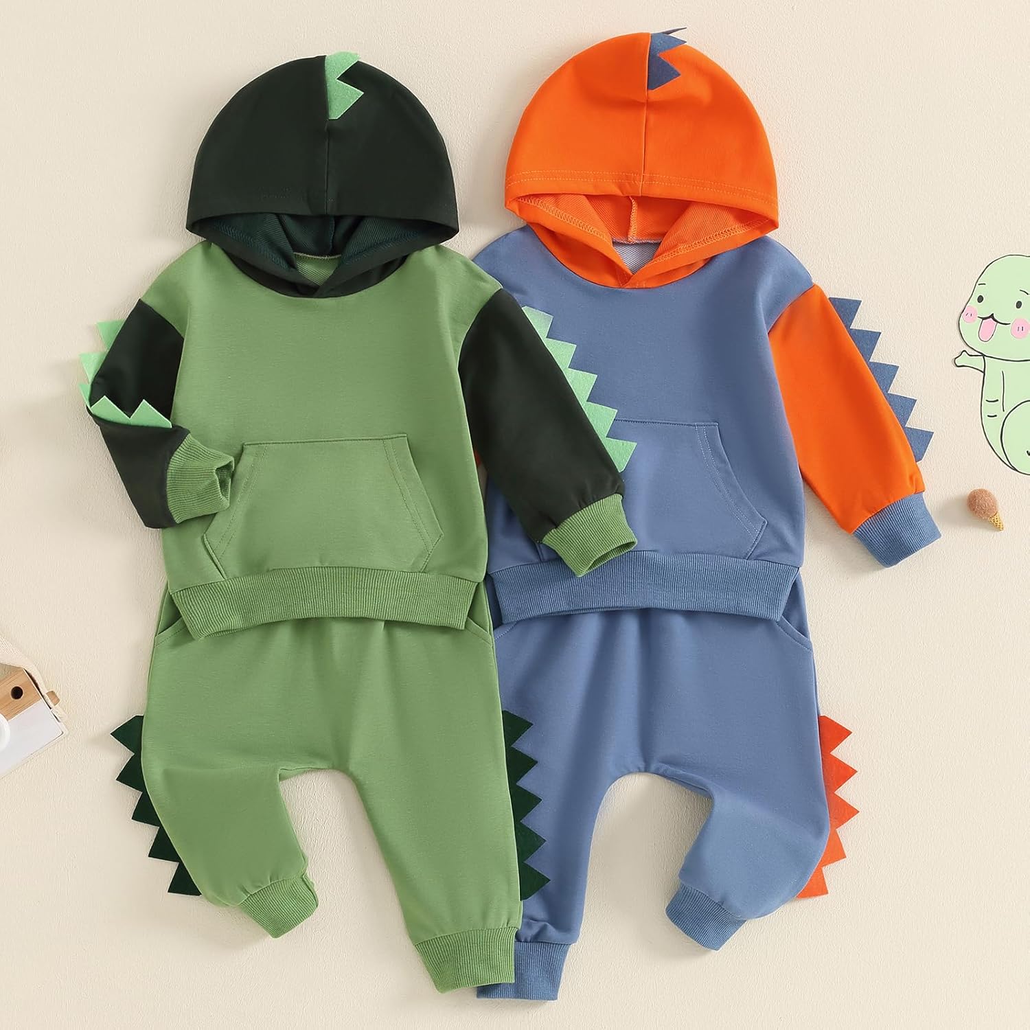 Infant Baby Boys Dinosaur Print fall winter wear