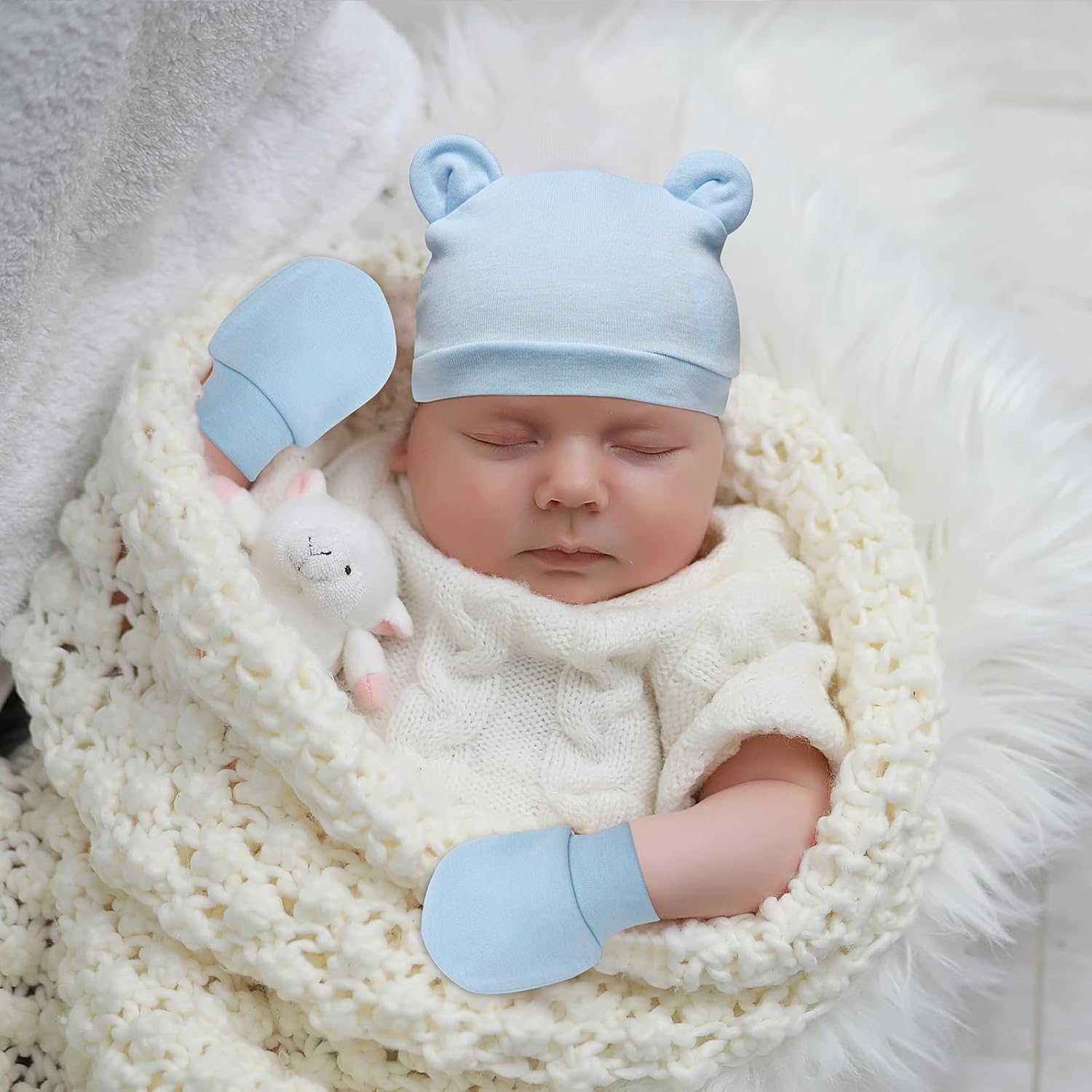 ElysianMian Bear Ear Newborn Set