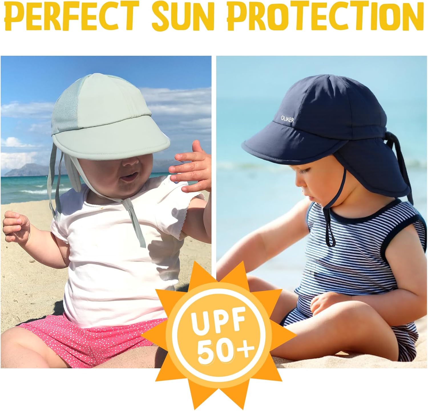 Adjustable UV-Protected Baby Sun Hat Set for Toddler