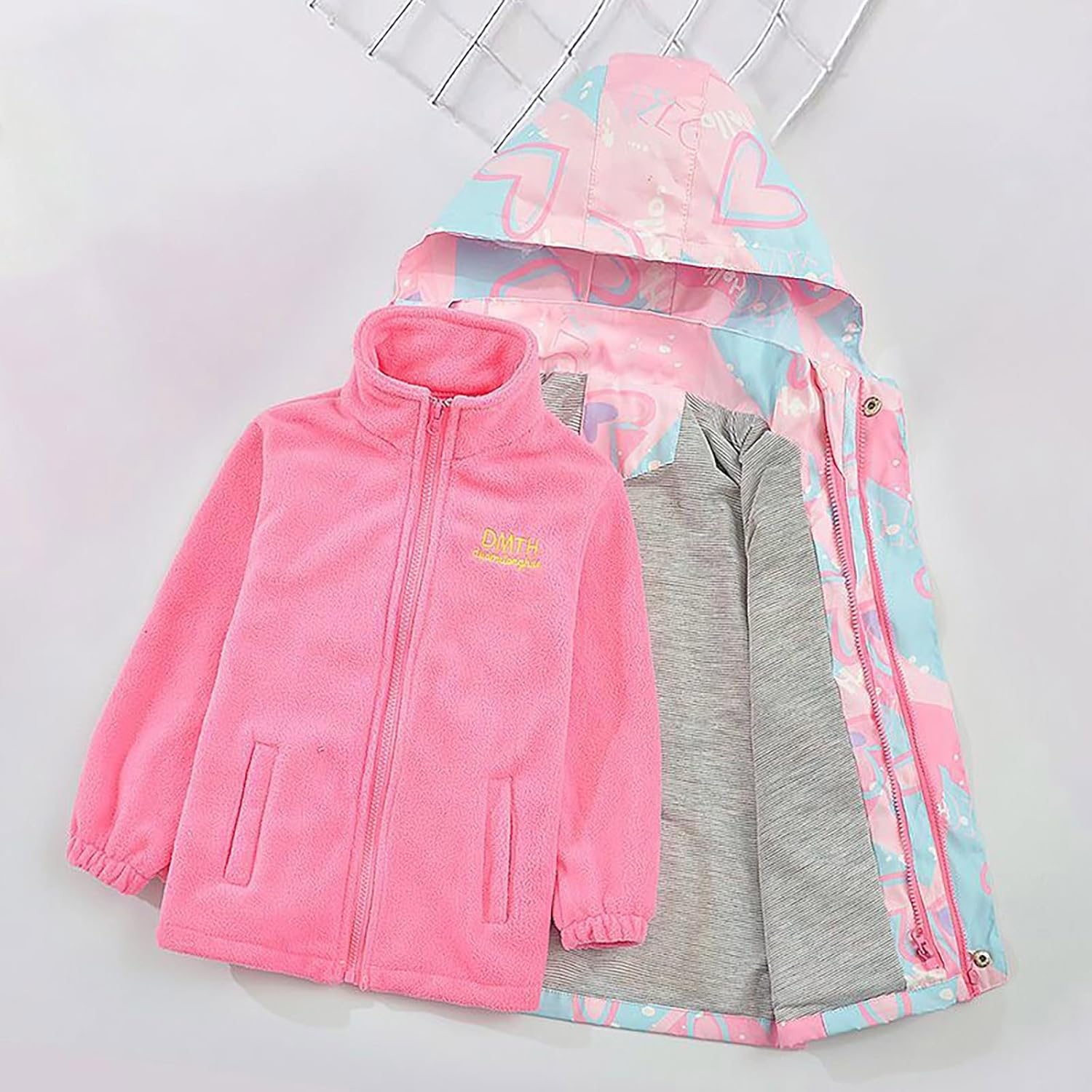 AMIMOJY - Kids Long Ski Coats Removable Liner