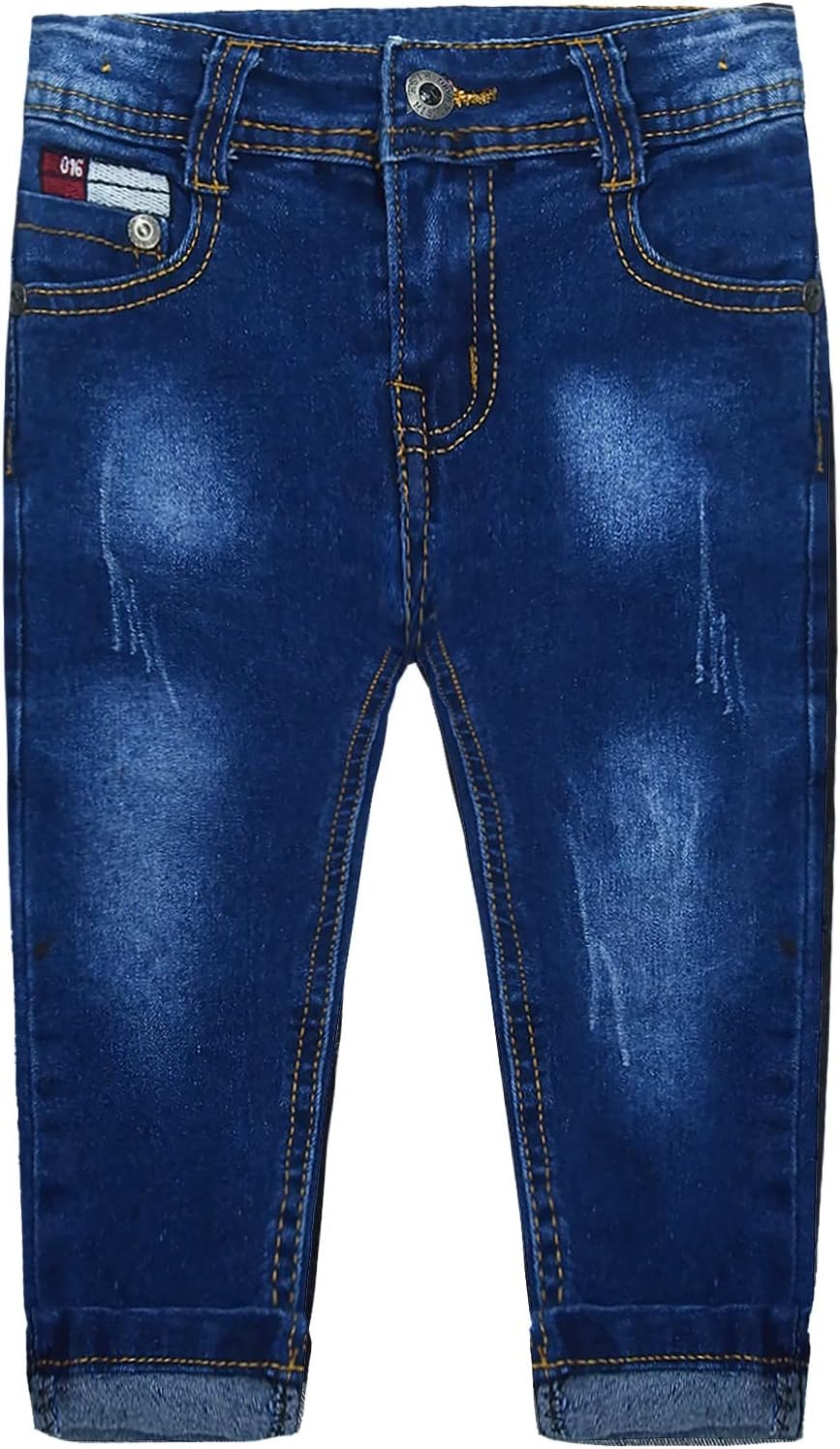 KIDSCOOL SPACE Little Ripped Elastic Jeans for Baby Kids