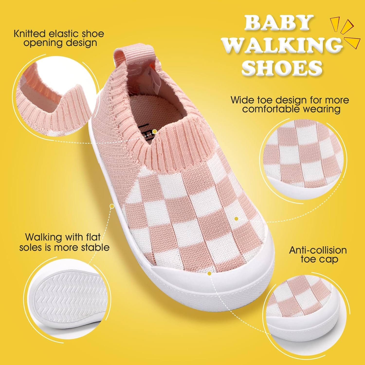 LELBNZ Toddler Mesh Walking Shoes for Baby