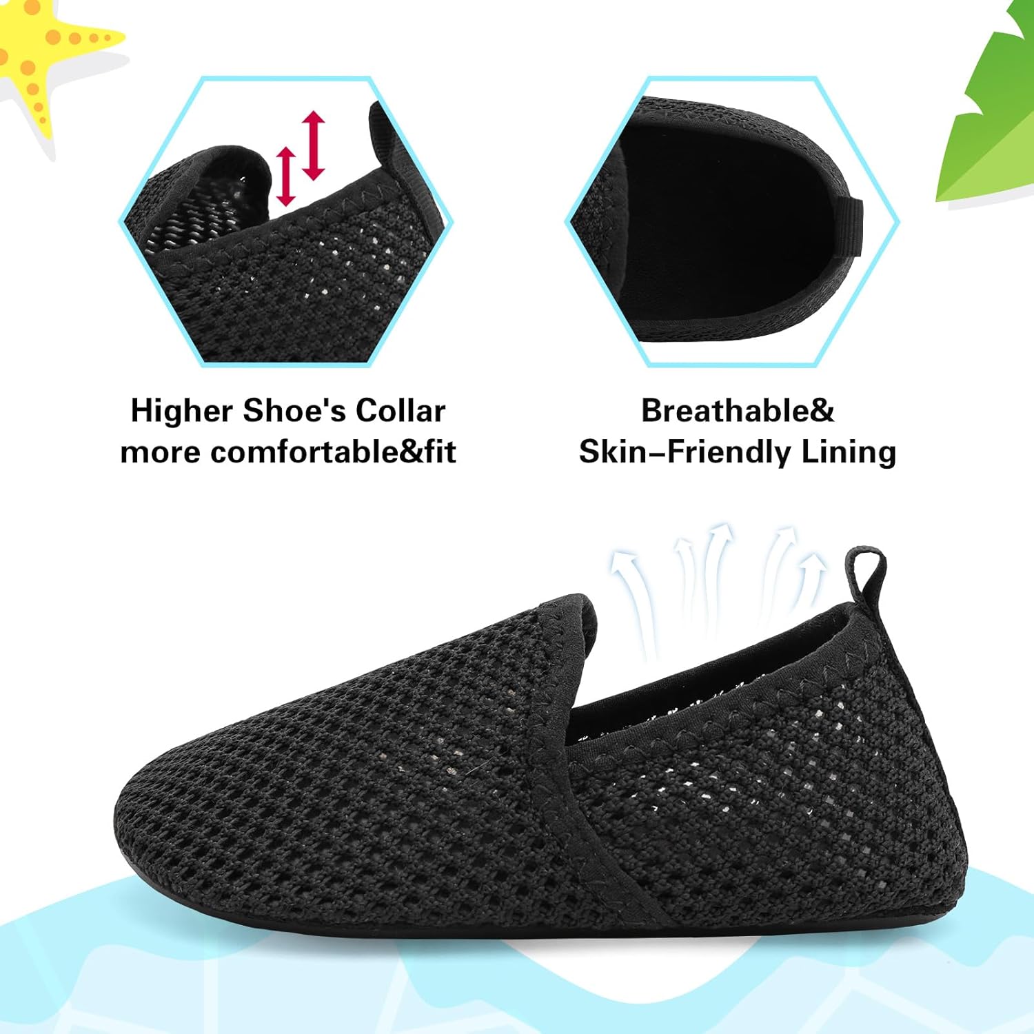Quick-Dry Adjustable Toddler Water Shoes for Kids