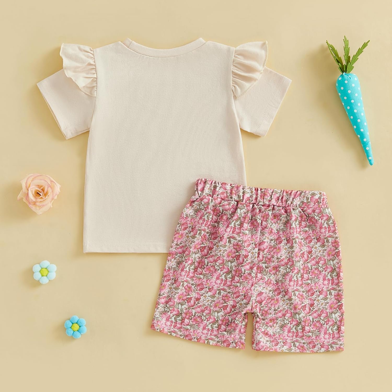 Toddler Girl 4th of July Top and Shorts Set