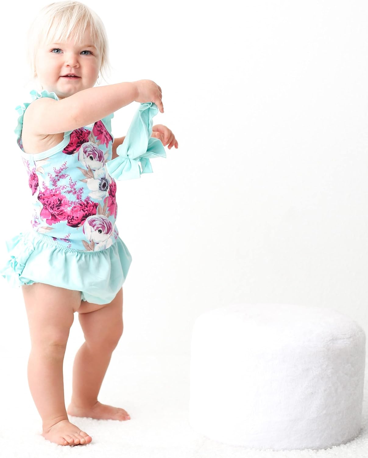 Adorable Ruffle Bloomers Set - Snaps Elastic Waist comfy great for baby