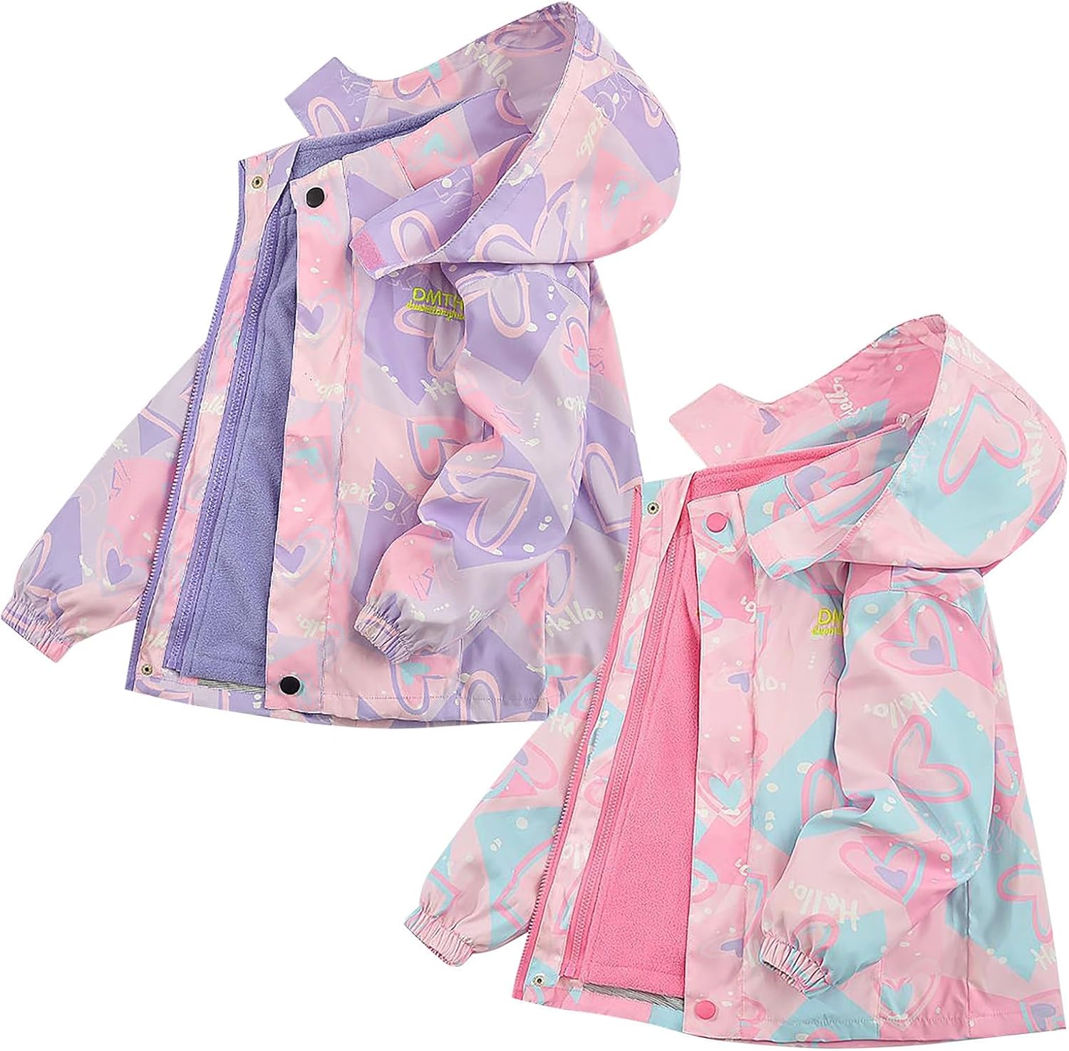 AMIMOJY - Kids Long Ski Coats Removable Liner