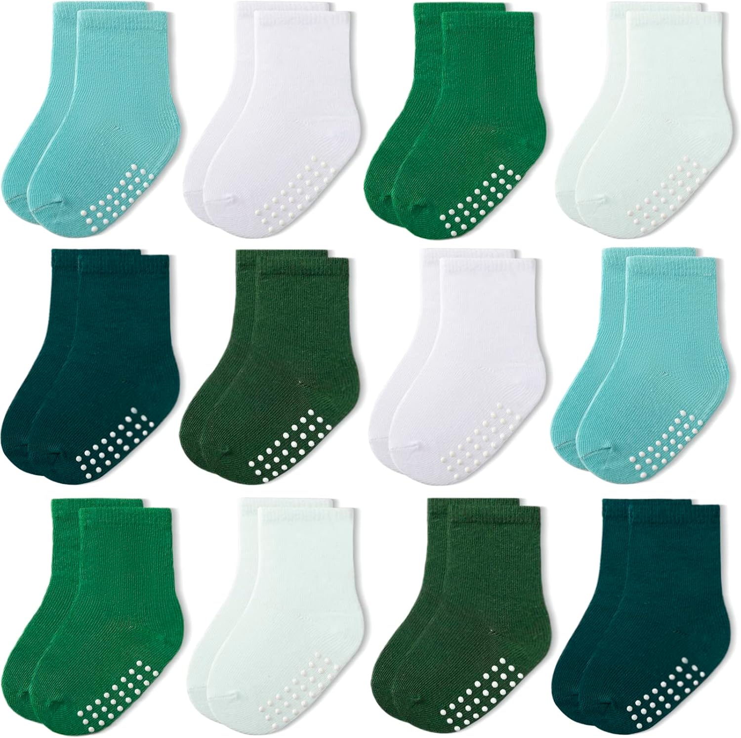JAKIDAR Non-Slip Grip Socks for Baby Toddler