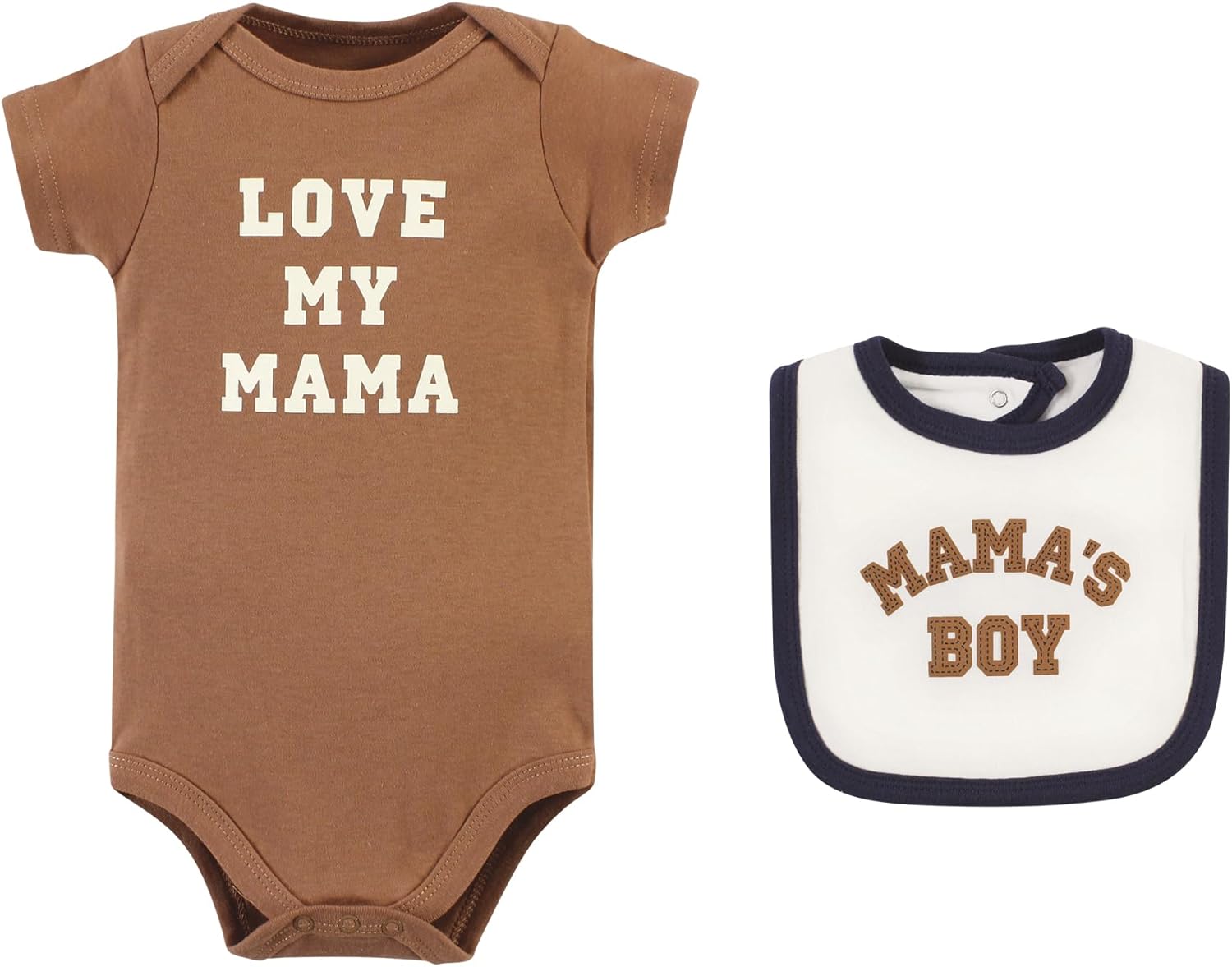 Hudson Baby Unisex Baby Cotton Sleep and Play bodysuit and bandana bib set