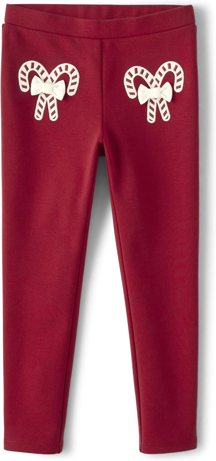 Gymboree Baby Girls Christmas Holiday Jegging With Applique Candy Canes