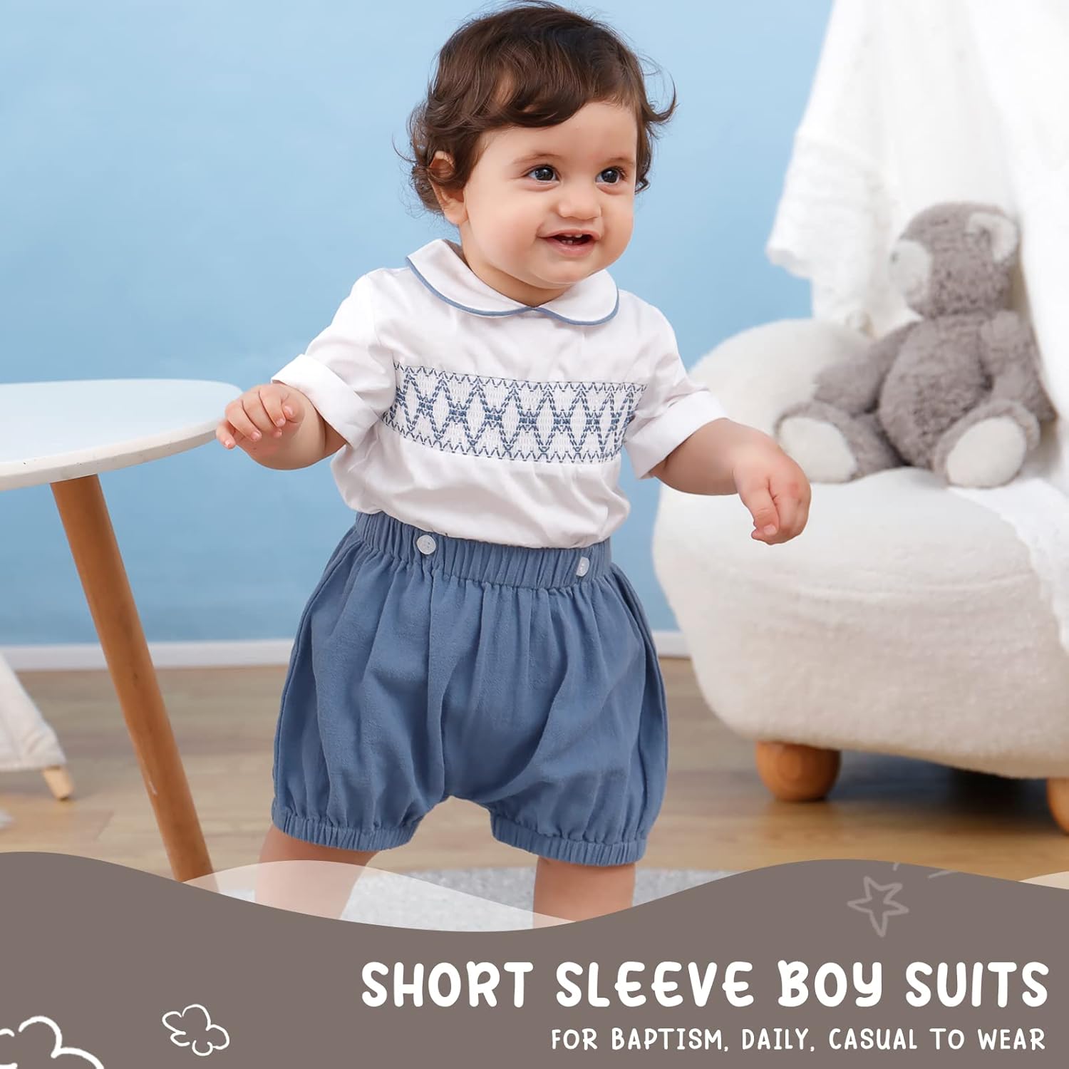 Booulfi Toddler Boy Summer Outfits Perfect for Weddings Birthdays