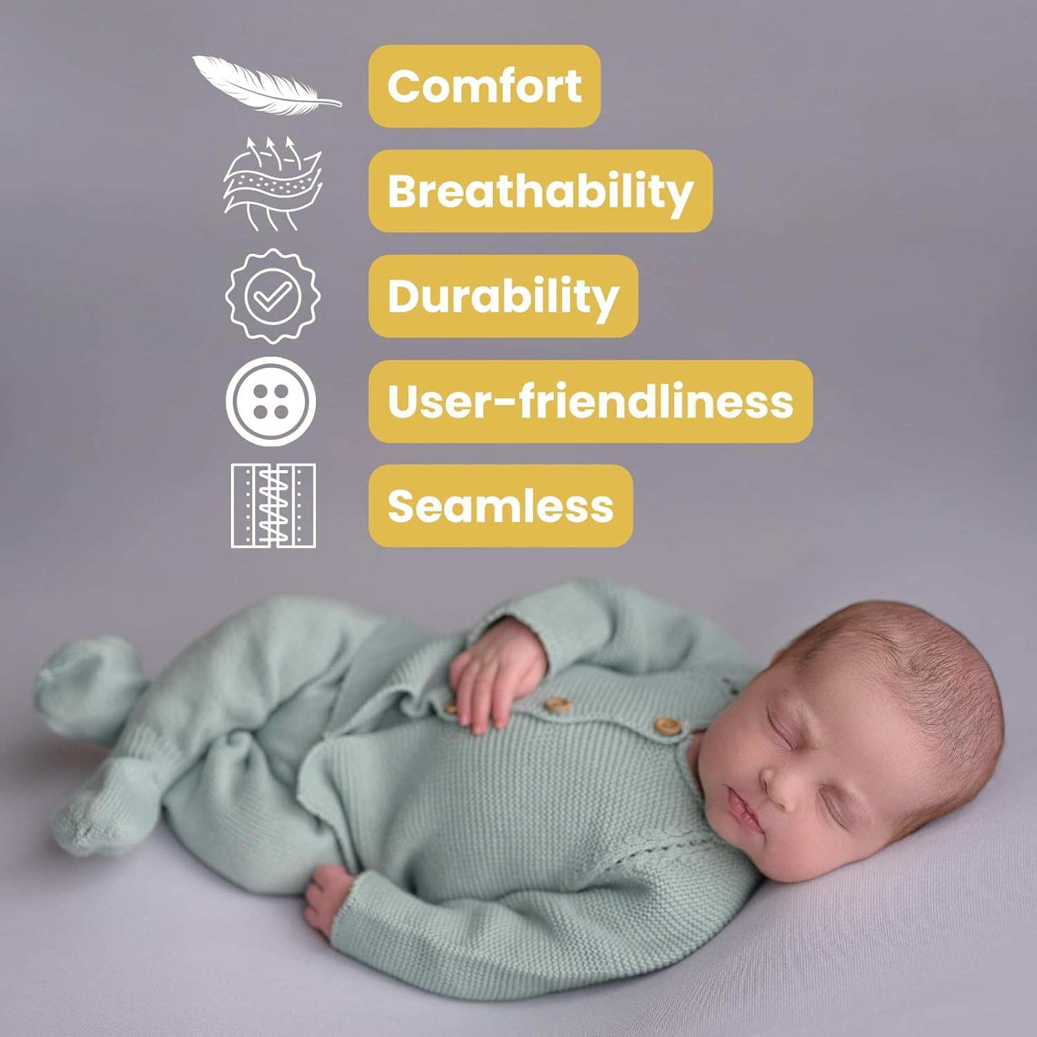 100 OrganicBaby Set - Soft Breathable for Baby Girls Boys