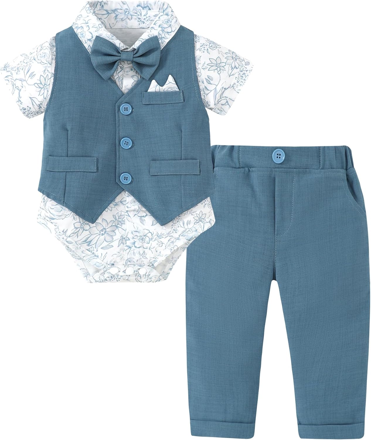 YALLET Baby Boy Suits 4Pcs Set