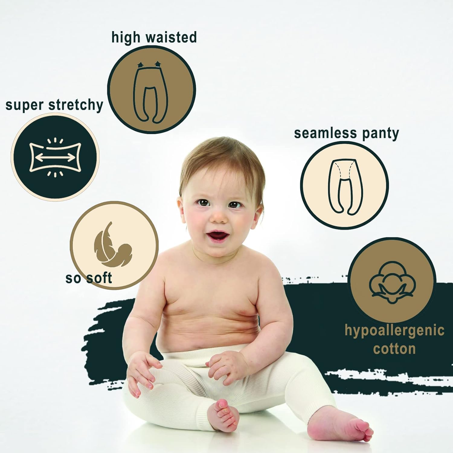 Silky Toes Baby Leggings GOFF Soft Comfortable Hypoallergenic Durable