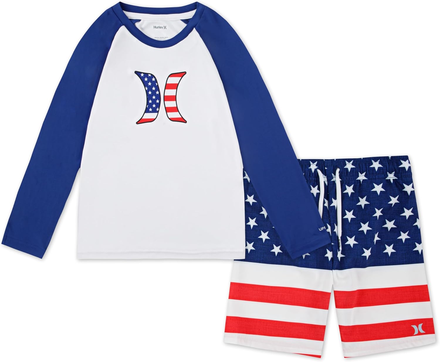 Hurley Boys Swim Suit 2-Piece Set Elastic Waist UPF Protection