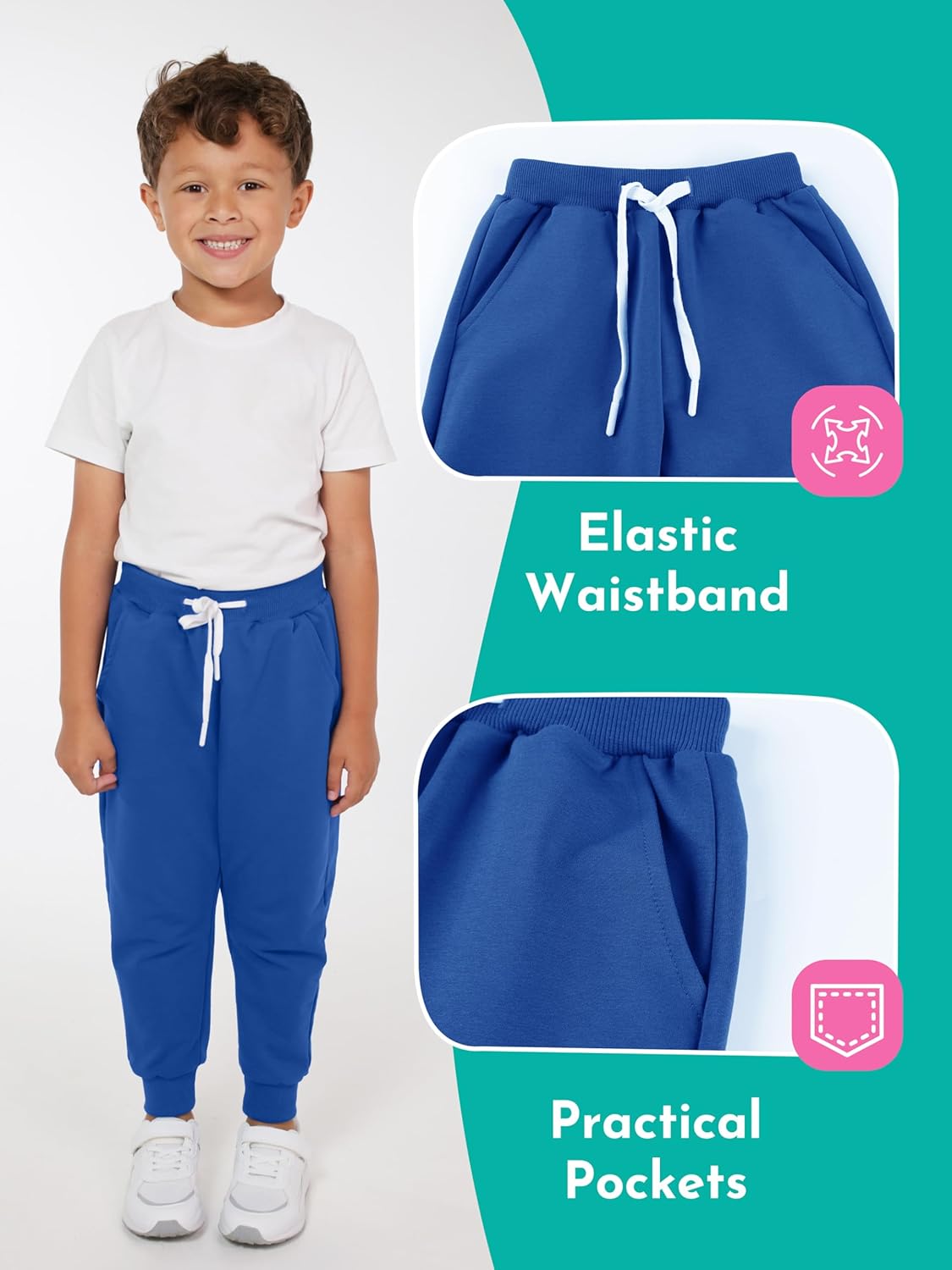 Resinta 3-Pack Toddler Boys Sweatpants