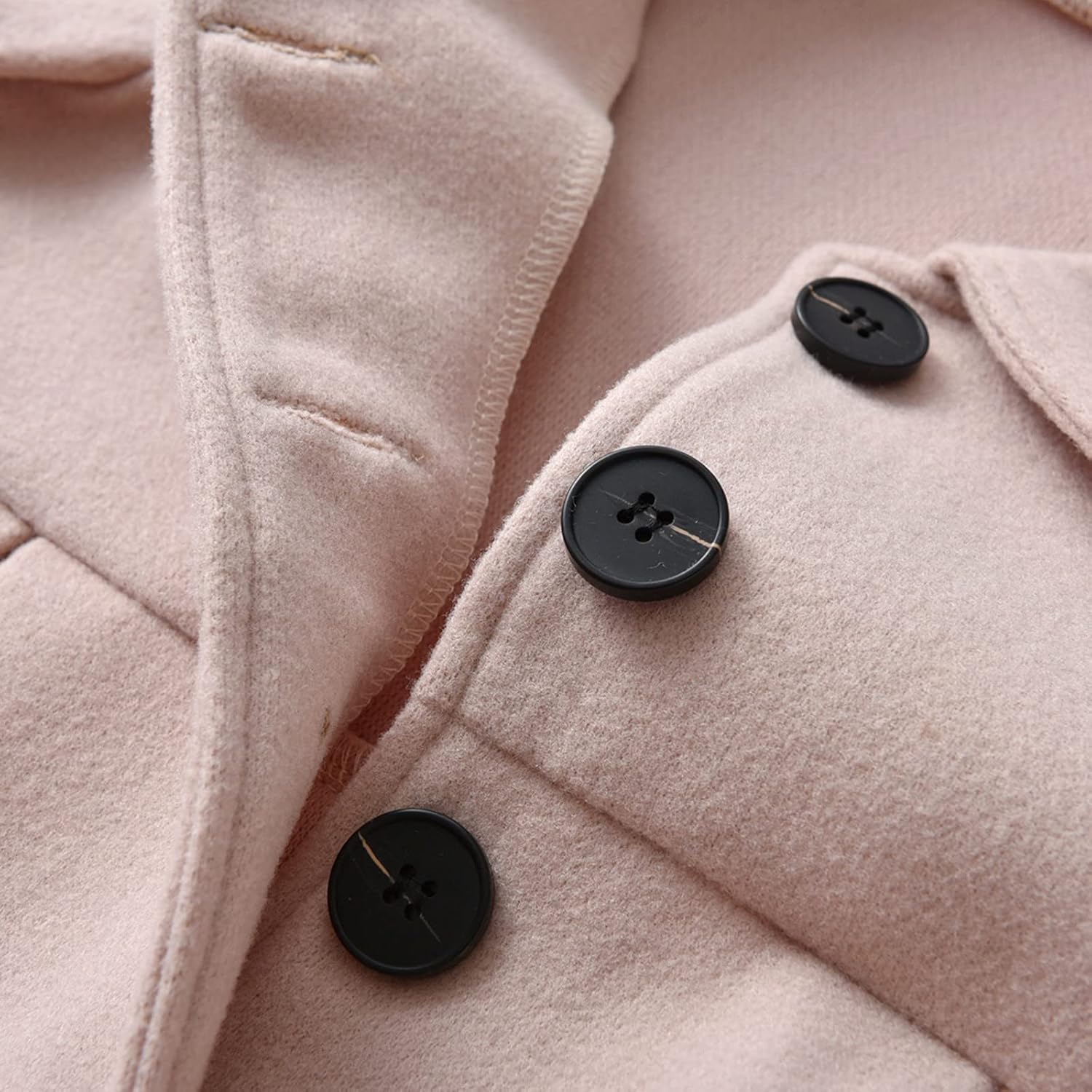 Thick wool blend winter jacket for toddler girls