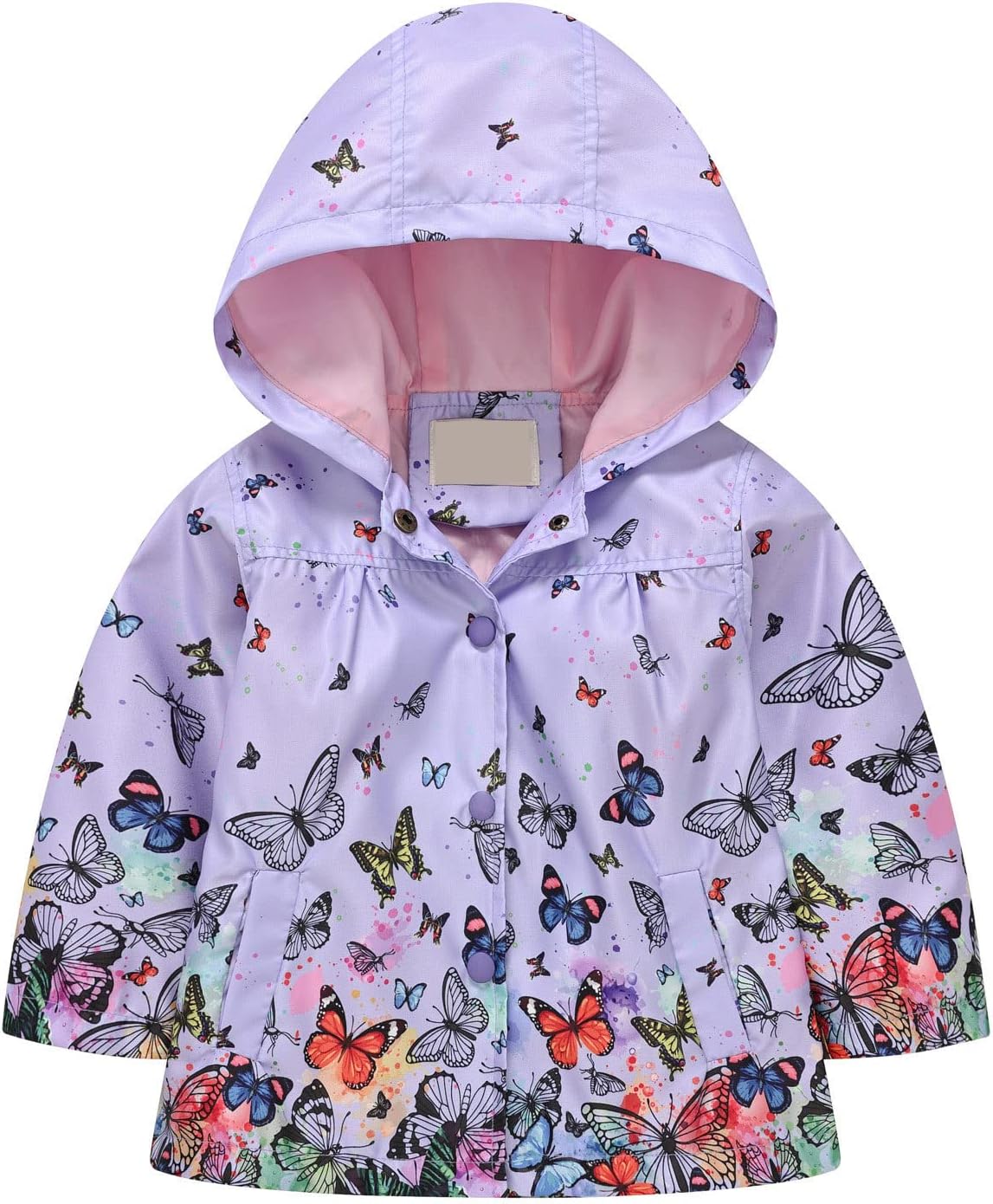 Cute Toddler Rain Jacket with Cartoon Print