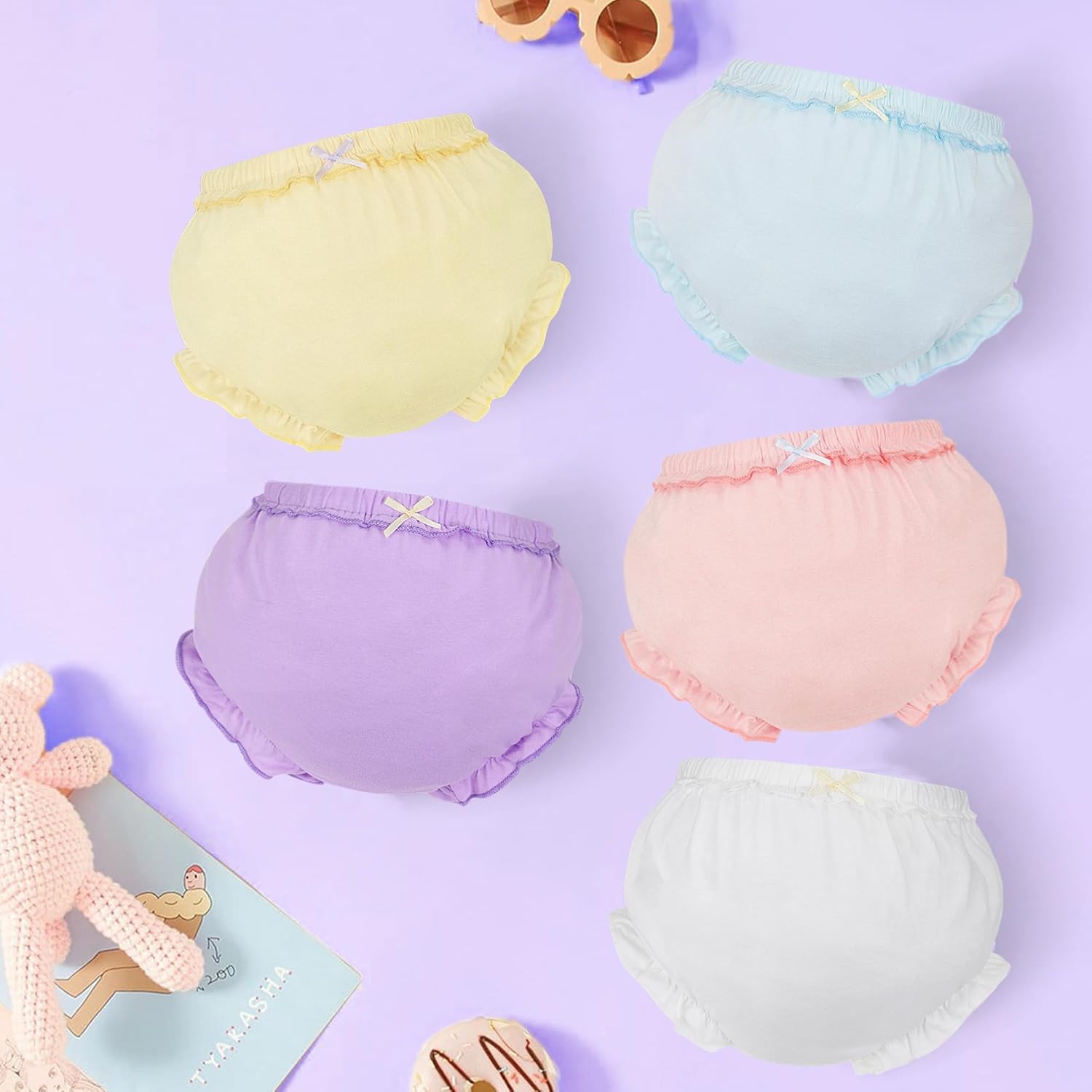 SOFT COTTON BABY Bloomers Diaper Covers for Toddler Girls