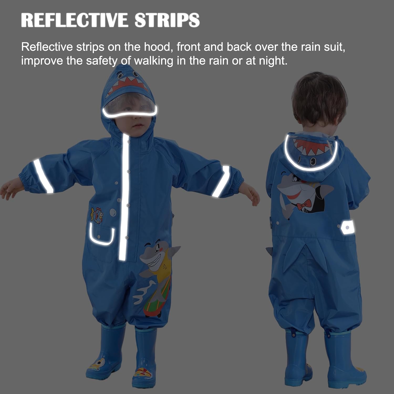Fewlby toddler waterproof rain jacket