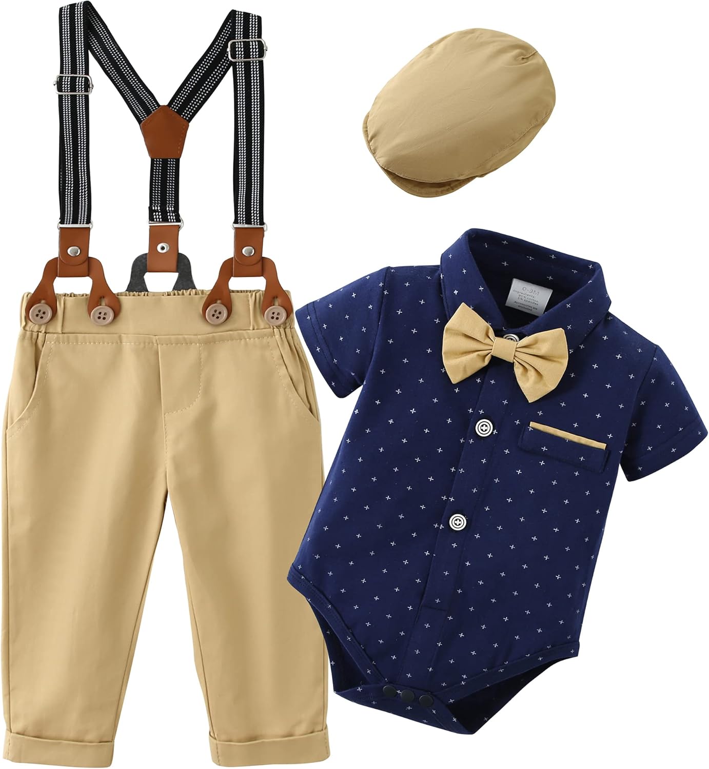 Infant gentleman tuxedo outfit