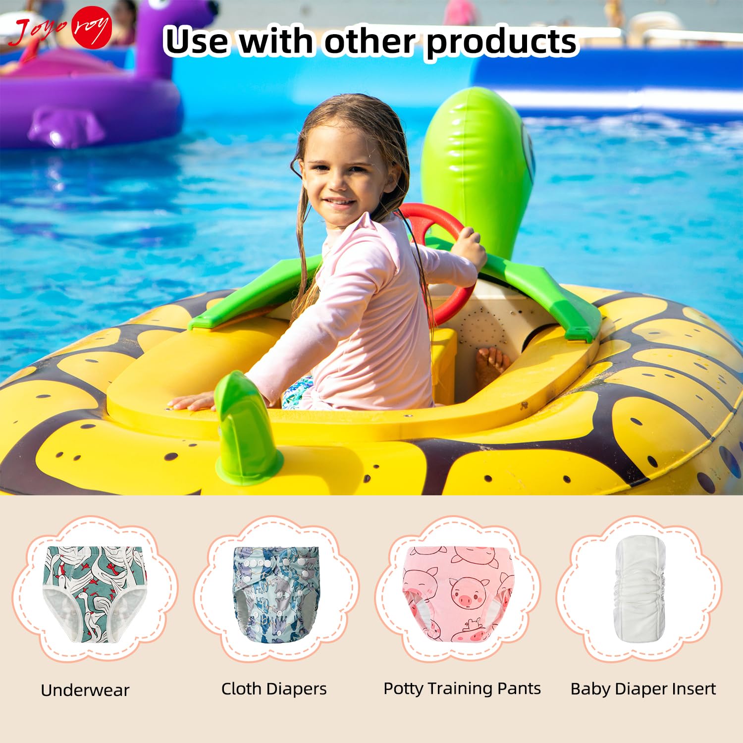 Joyoroy Potty Training Diaper Covers for Girls