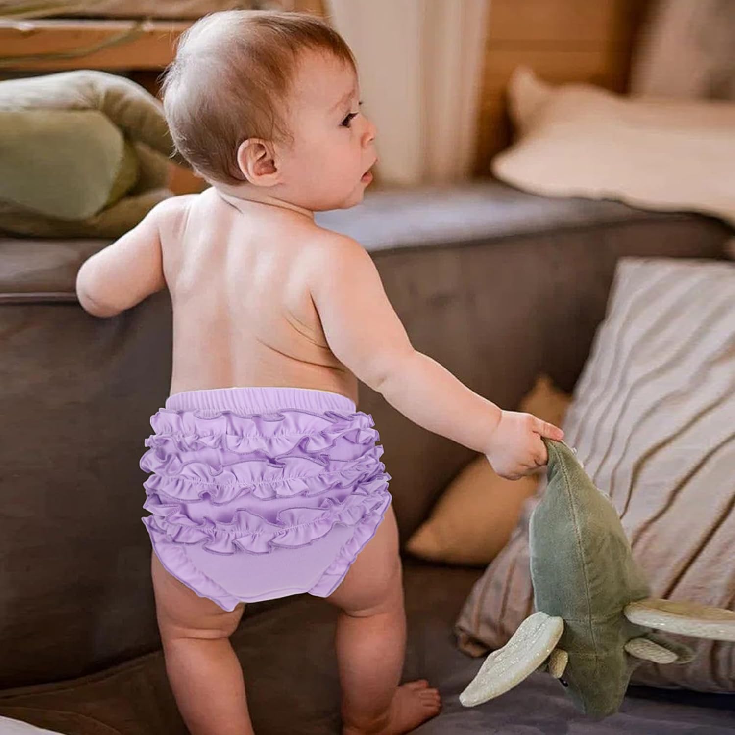 5-Piece Poocen Ruffle Diaper Cover Set for Toddler Girls