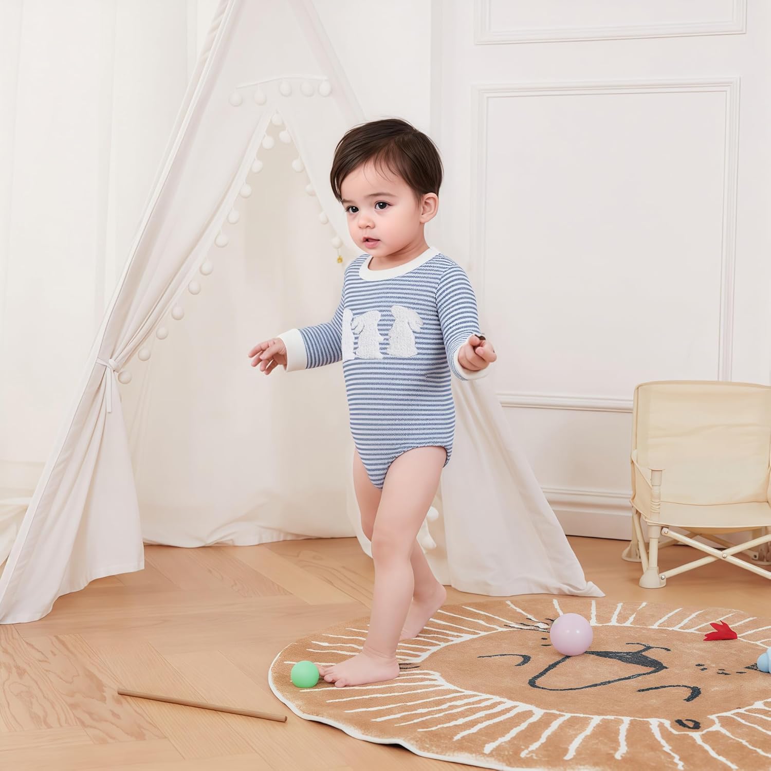 VisGogo Baby HeartClover Sweater Romper - St Patricks Day - 100 Soft Cotton