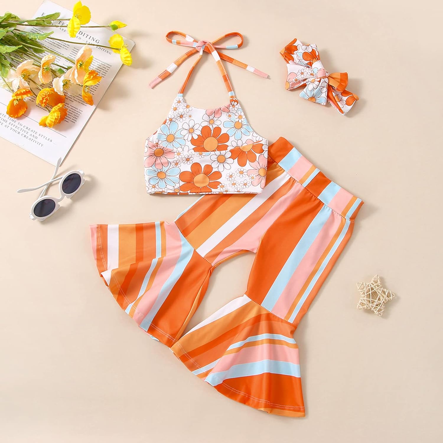 Kupretty Baby Girls Floral Clothing Set