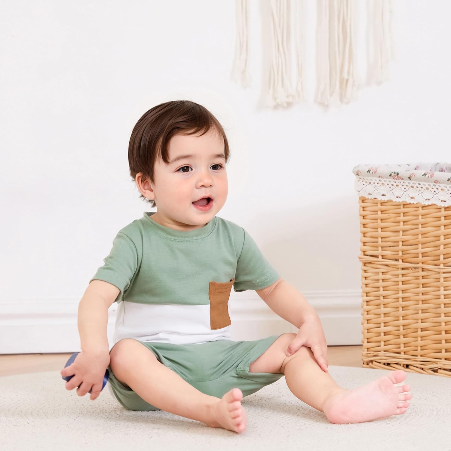 LIOMENGZI Toddler Boy Summer T-Shirt Shorts Set