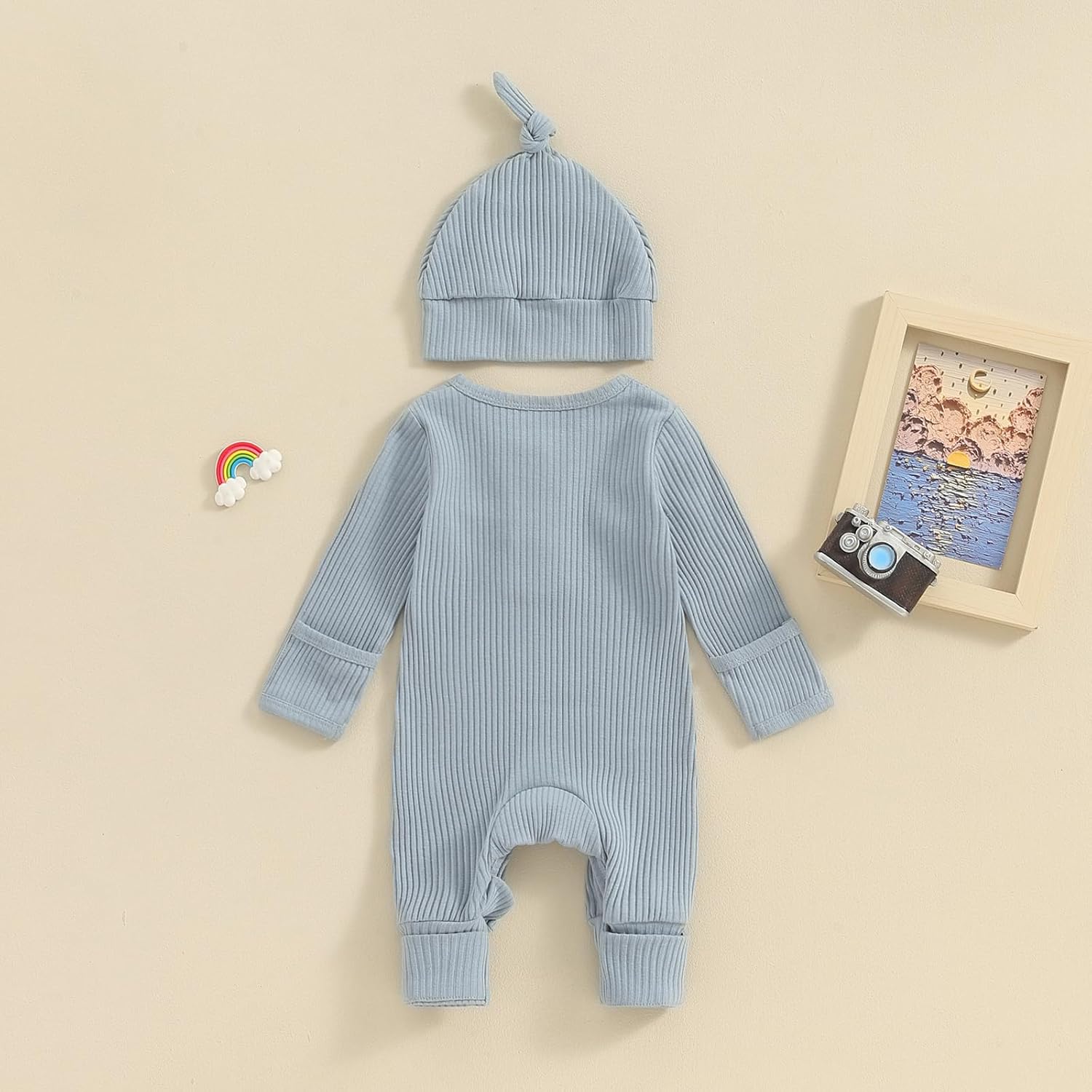 MABABY Baby BoysGirls InfantsRomper Hat Set