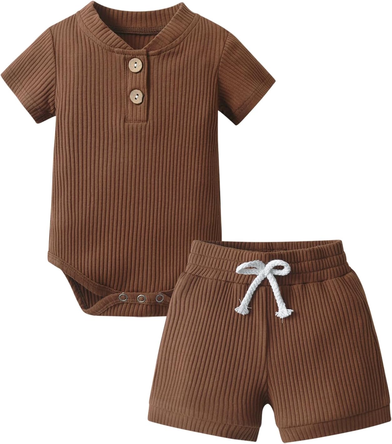 Derouetkia Best Selling Newborn Romper Shorts Set for Boys Girls