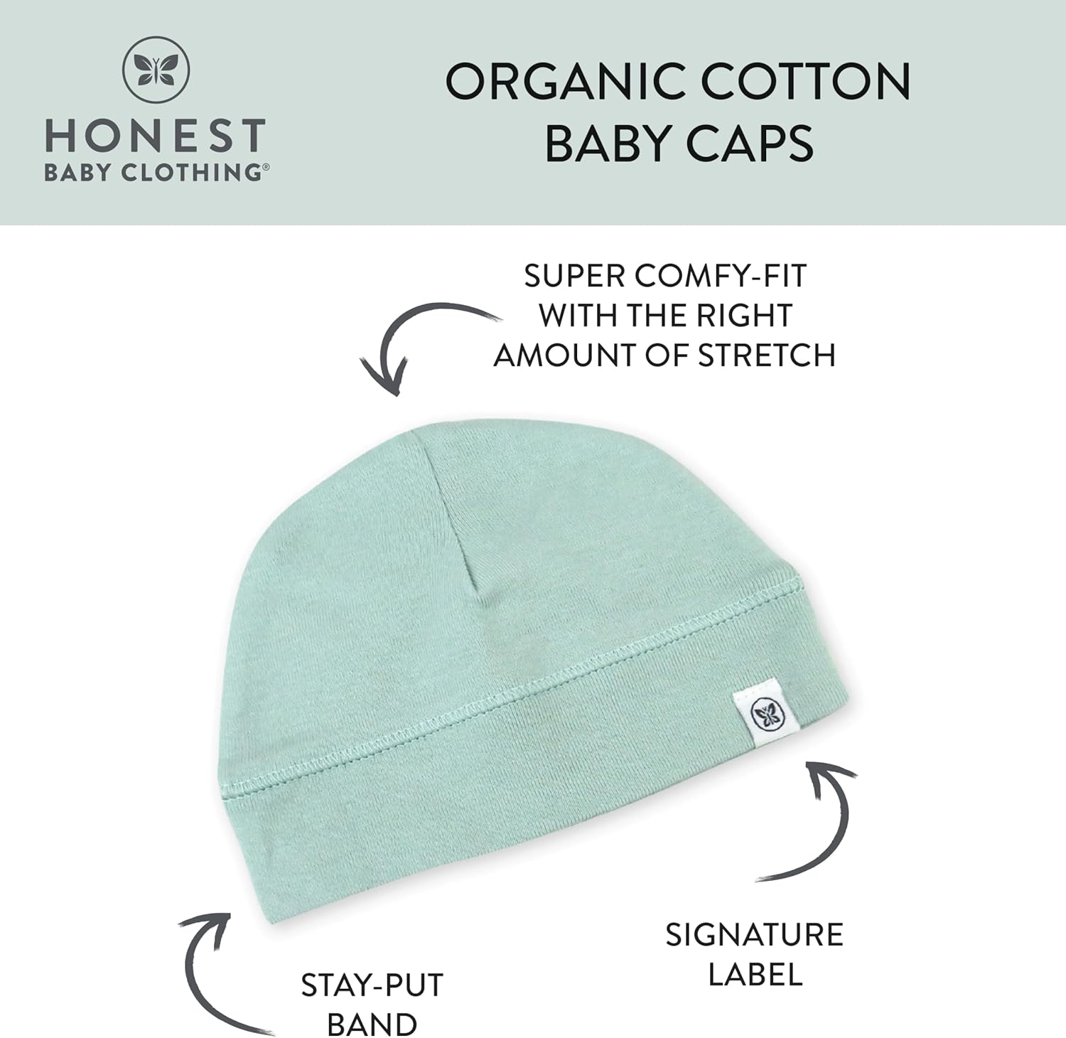HonestBabyzi Organic cotton cap Set for Infants