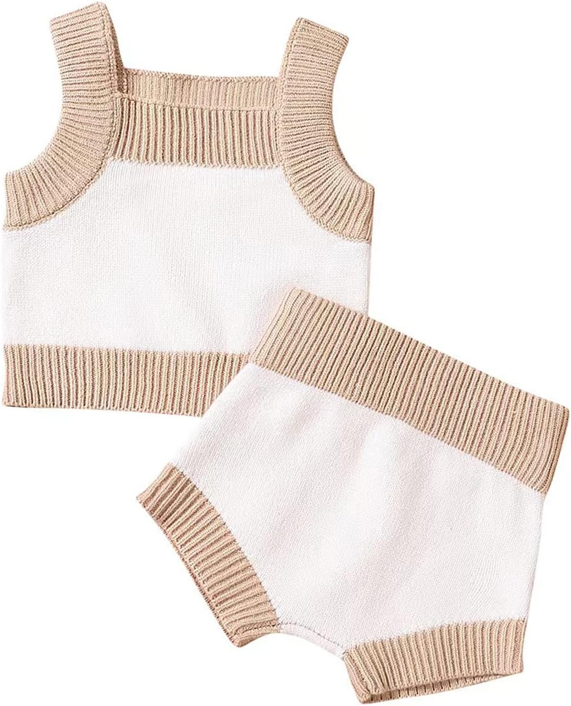 Baby Girls Summer Outfits Knitted sweater vest bloomers shorts set