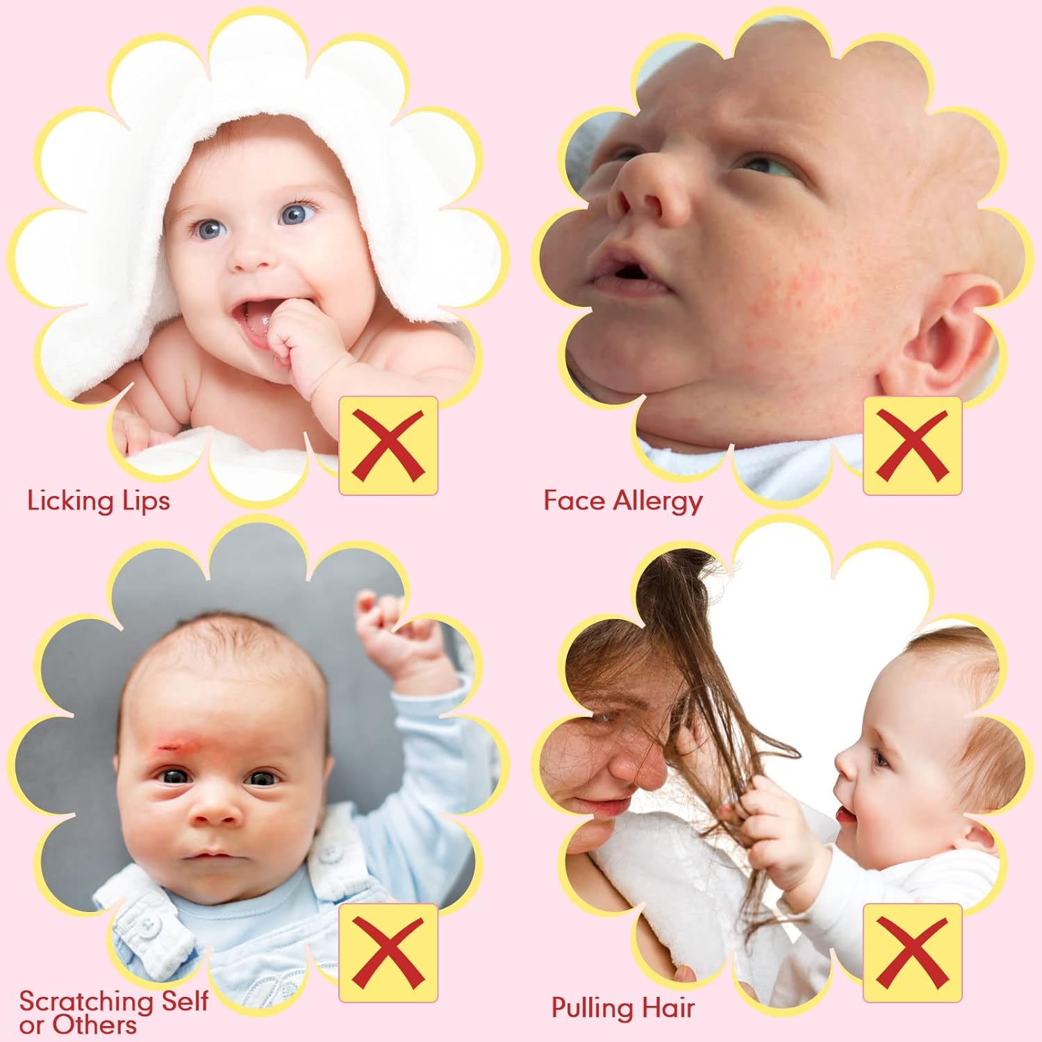 6 Pairs Unisex Cotton Baby Mittens