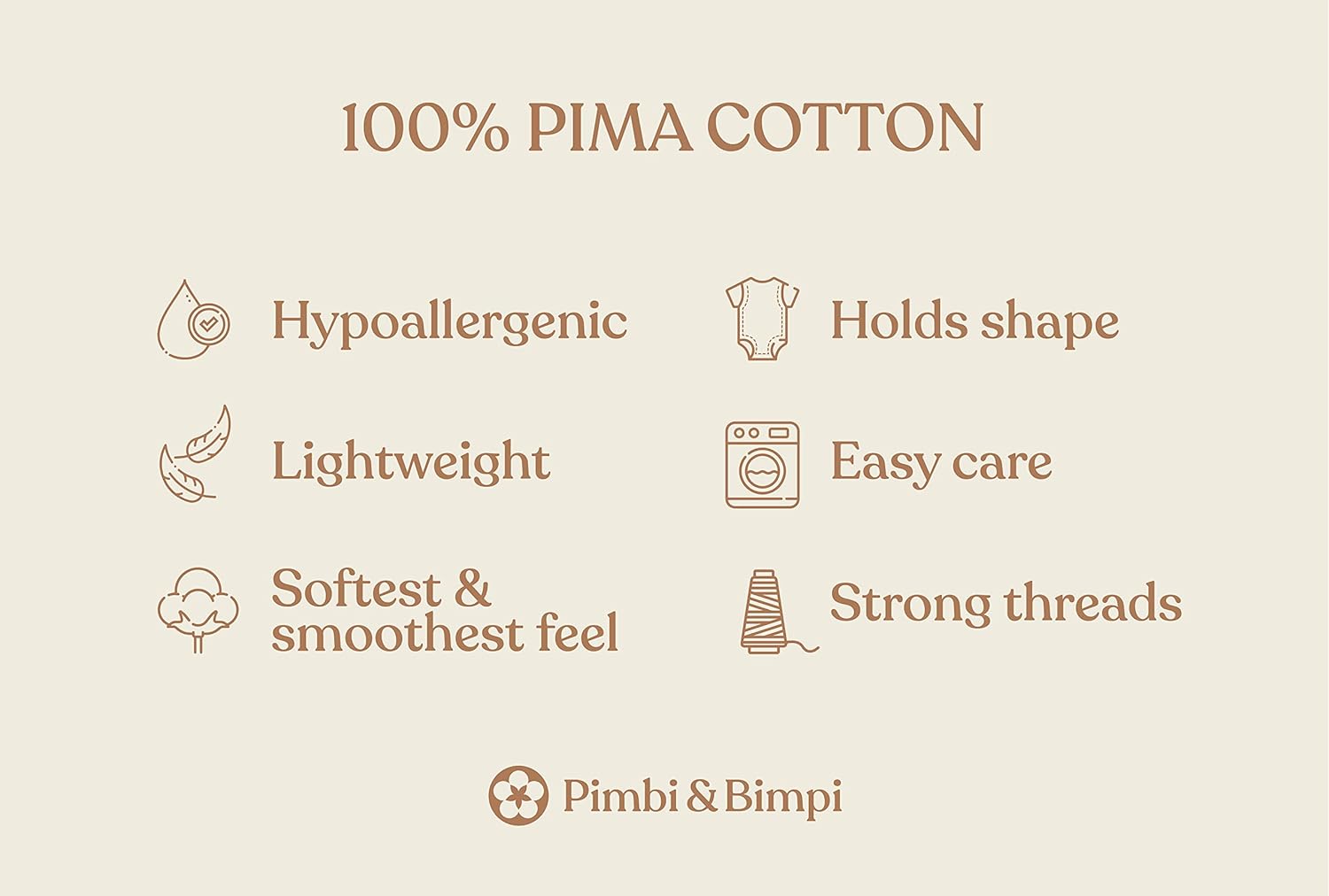 PimbiBimpi Premium Pima Cotton Unisex Baby Pants - Soft Stretchy and Comfortable