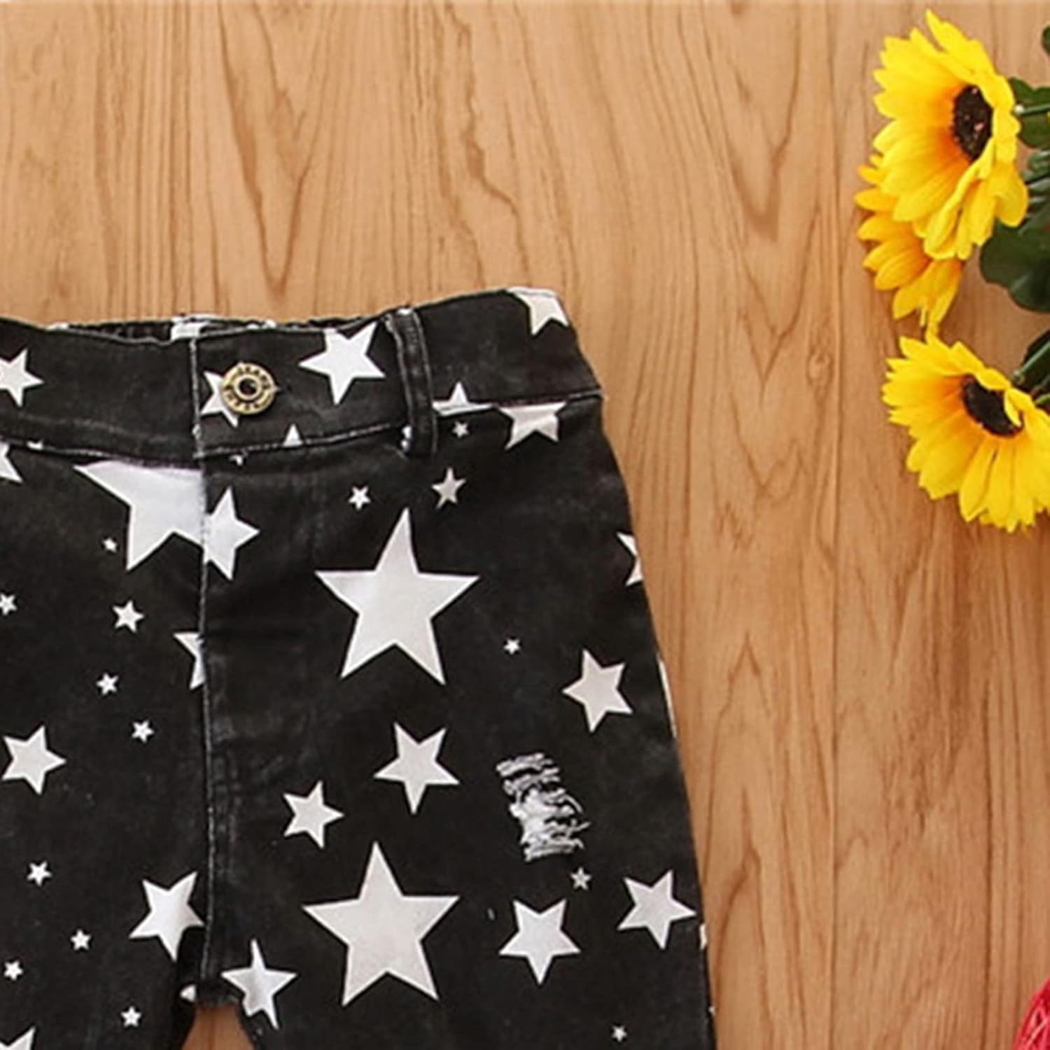 Fun Ruffled Ripped Toddler Pants