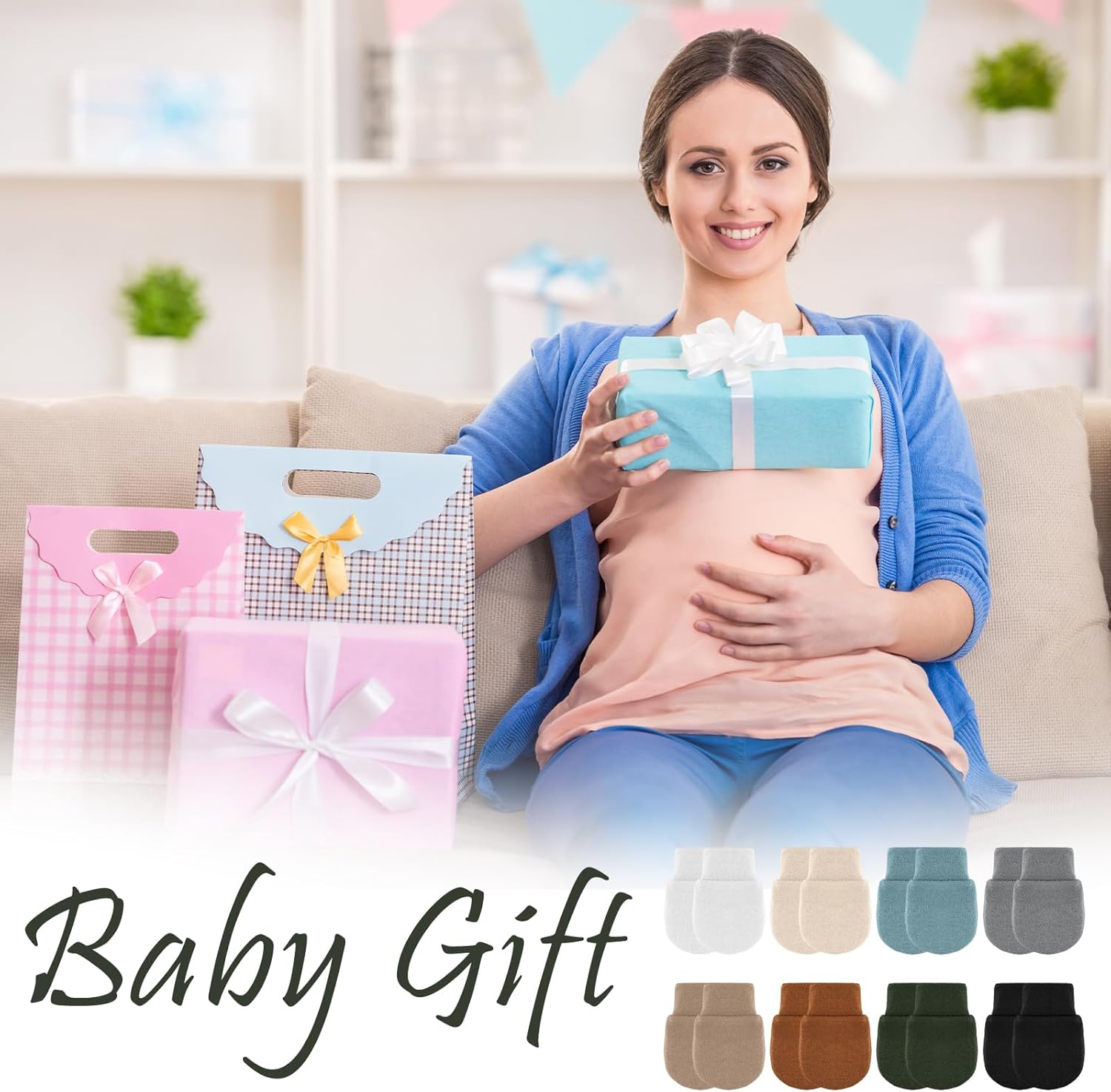 Cuffbow - Newborn Baby Mittens 16 Pairs