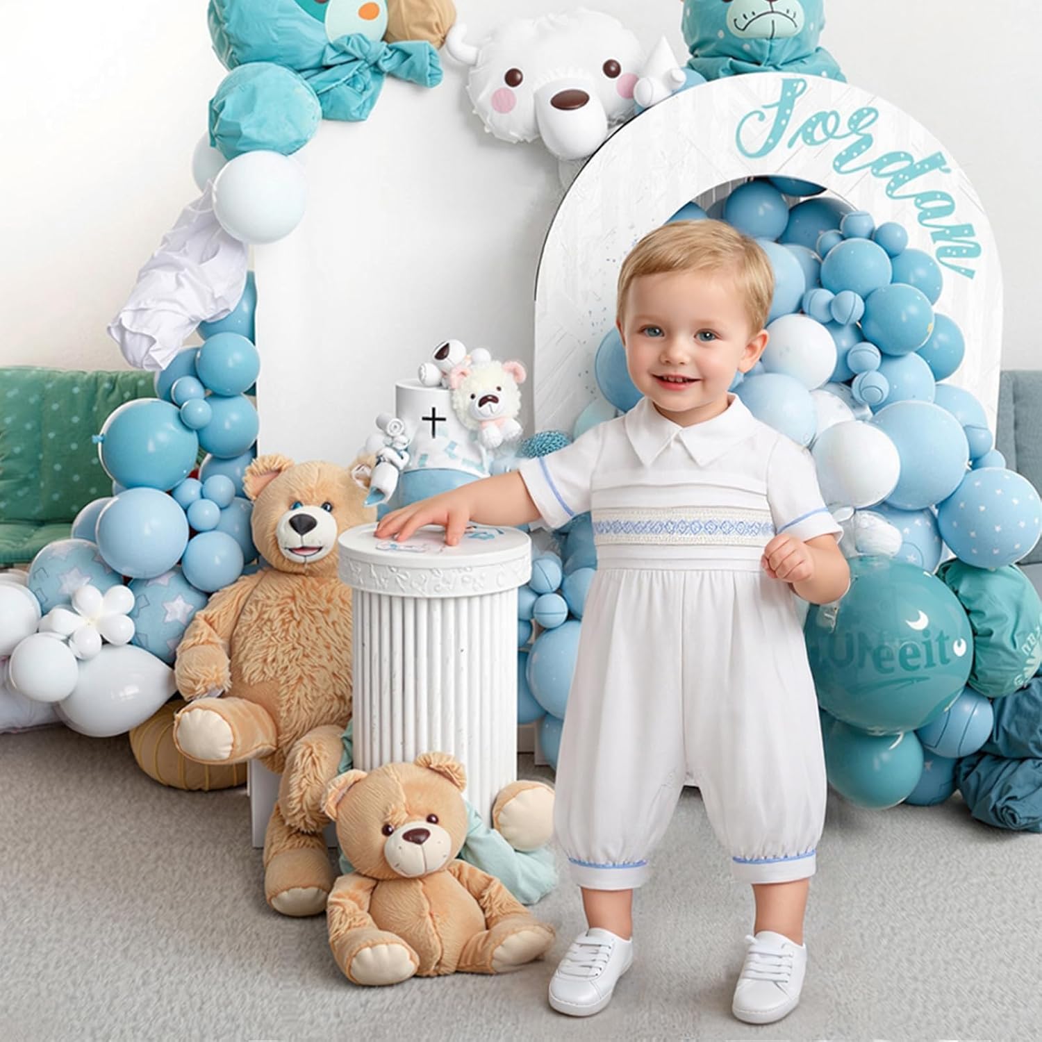 Baptism Newborn Romper Booulfi Premium Cotton Romper for Boys