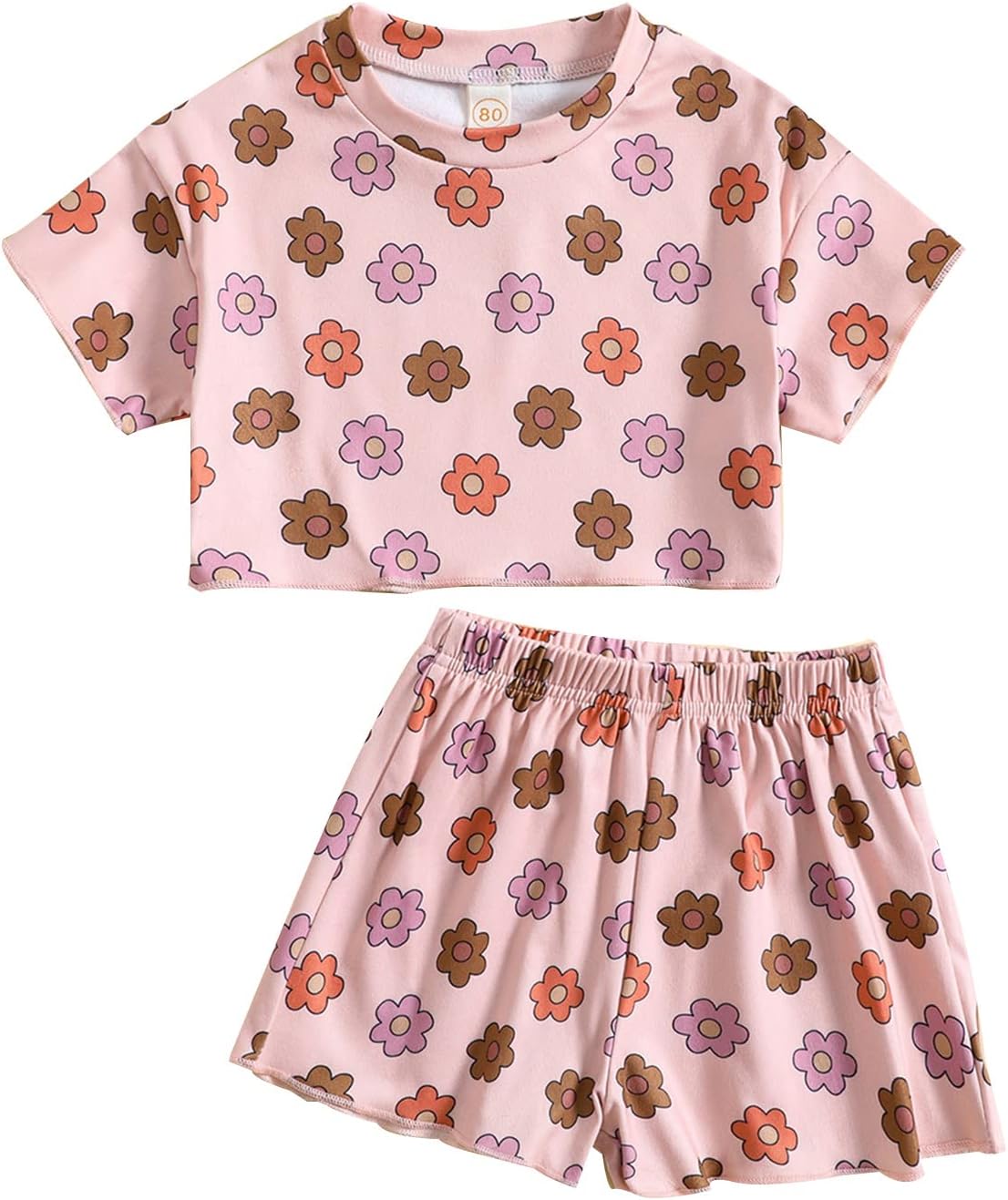 FYBITBO Toddler Girl Floral Print Summer Short Set