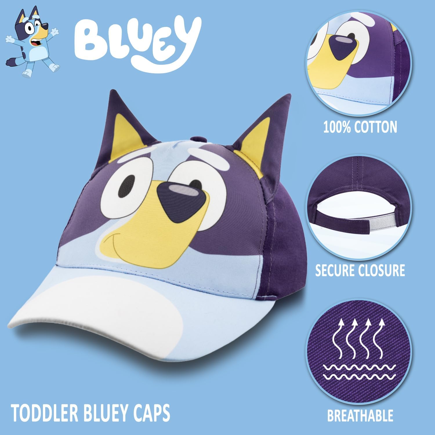 Cute Bluey Baseball Cap for Kids