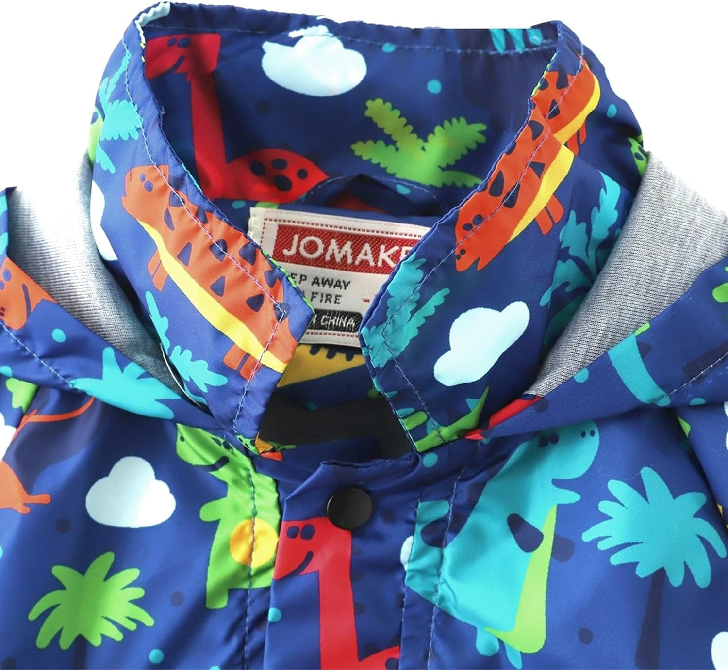 Adorable Cartoon Animal Kids Rain Suit Preschool suing Overalls Hooded
