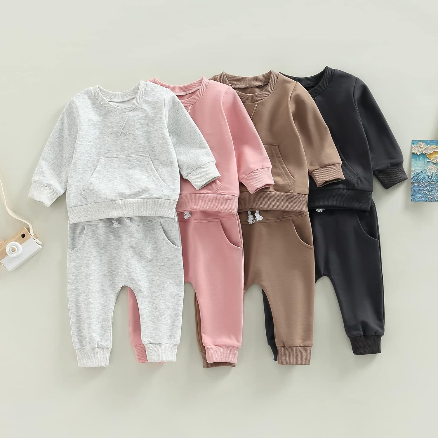 Ledy champswiin toddler 0-3 years neutral outfit set
