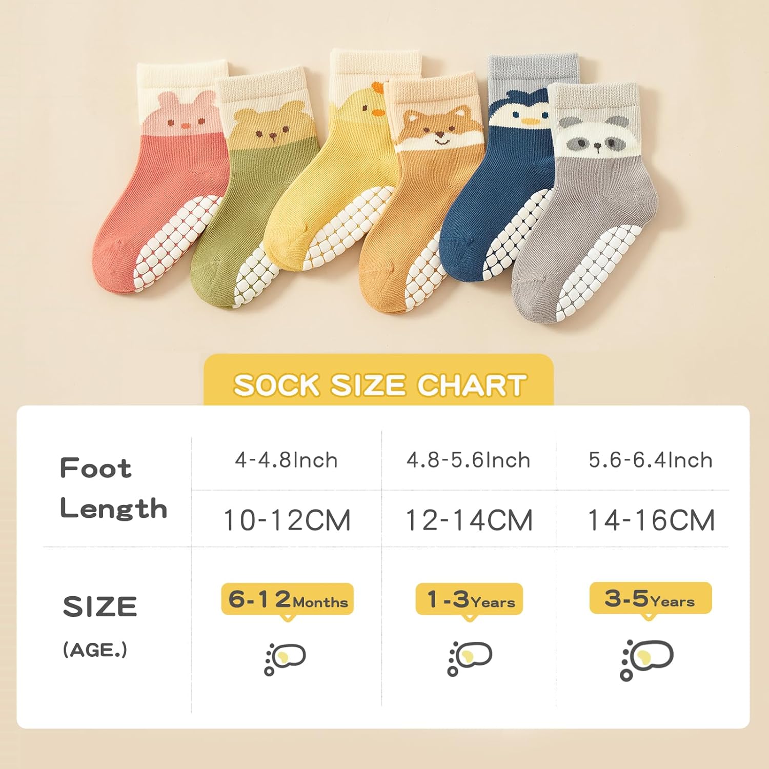 Comfortable Non-Slip Ankle Socks for Babies with Grippers