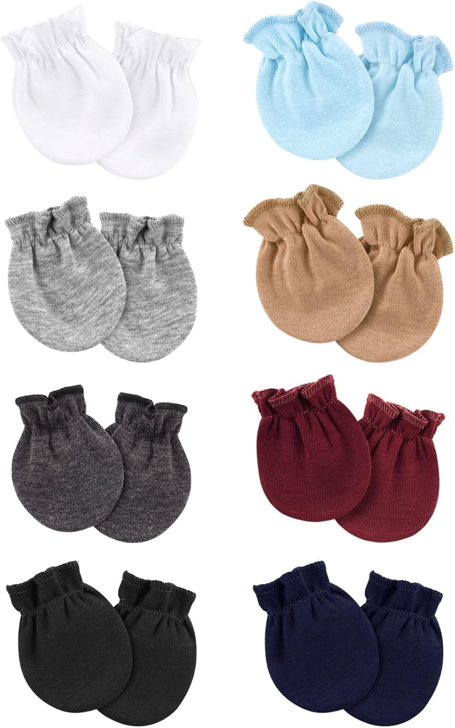 DRESHOW Newborn Baby Mittens 0-6 Months 8 Pair Set