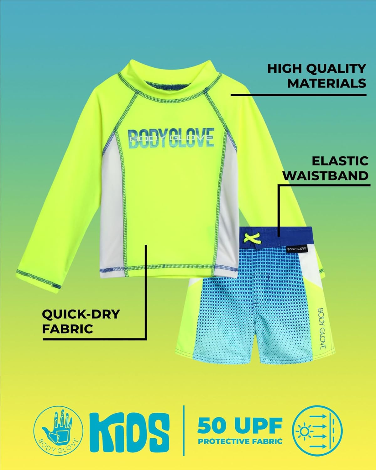 Body Glove Toddler Rash Guard Set