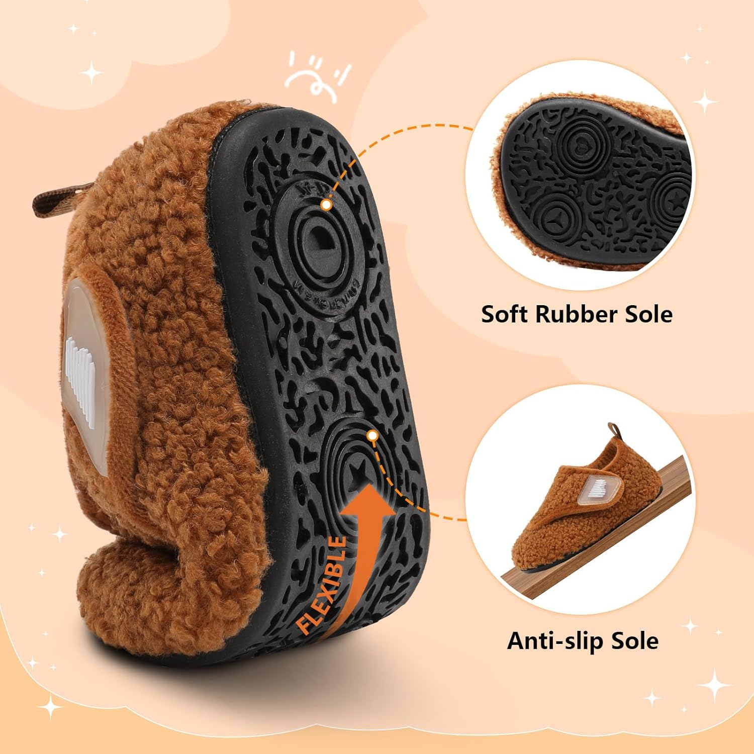 Warm Cozy Toddler Fuzzy Slippers