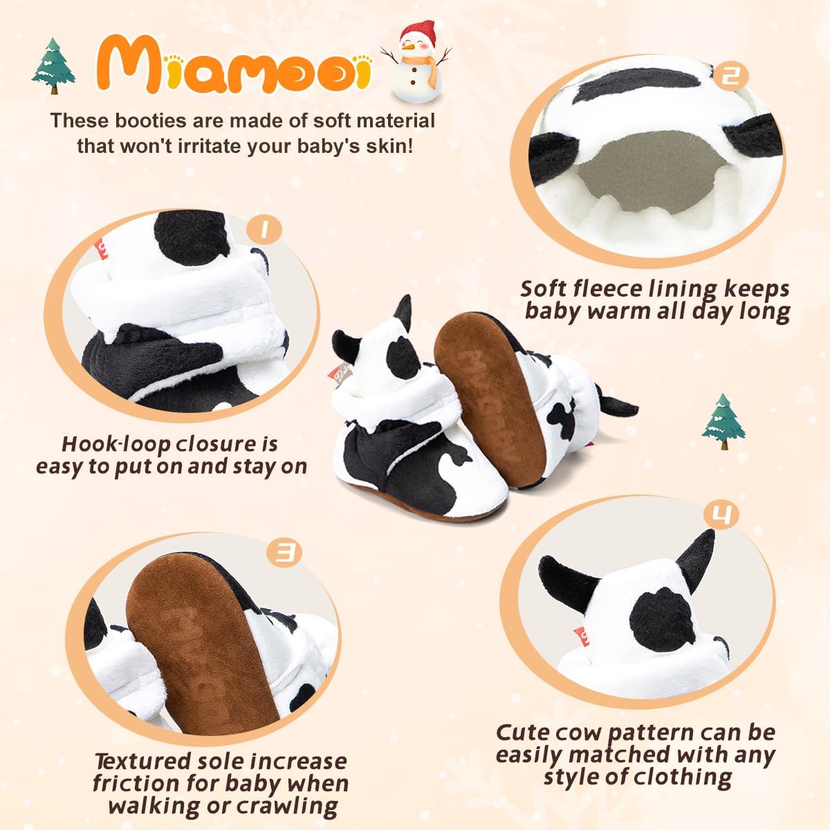 Miamooi Little Baby Cozy Felt Boots